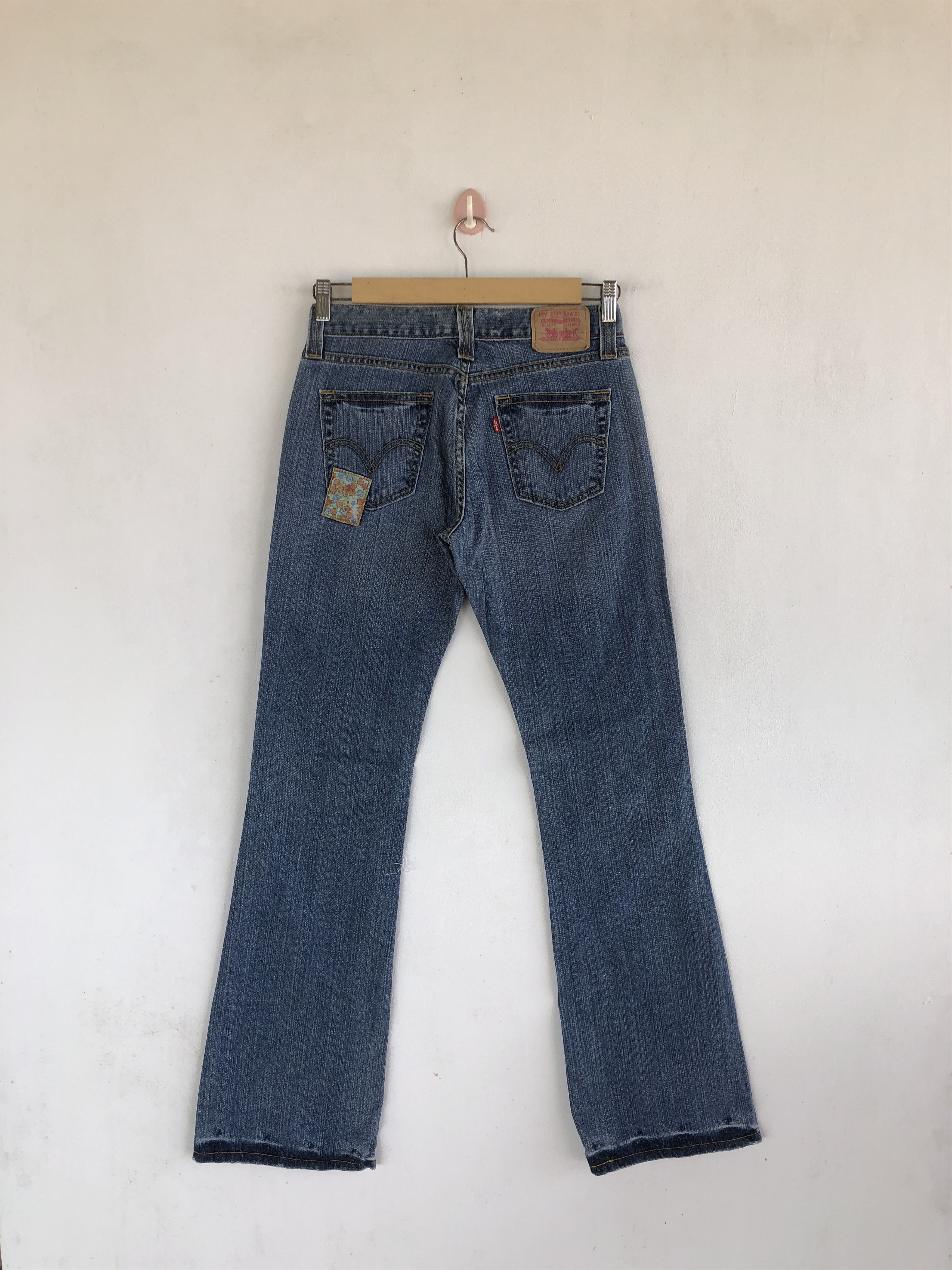Levi's Vintage Levis Sashiko Distressed Jeans Levi's Flare Denim Size 26" / US 2 / IT 38 - 2 Thumbnail