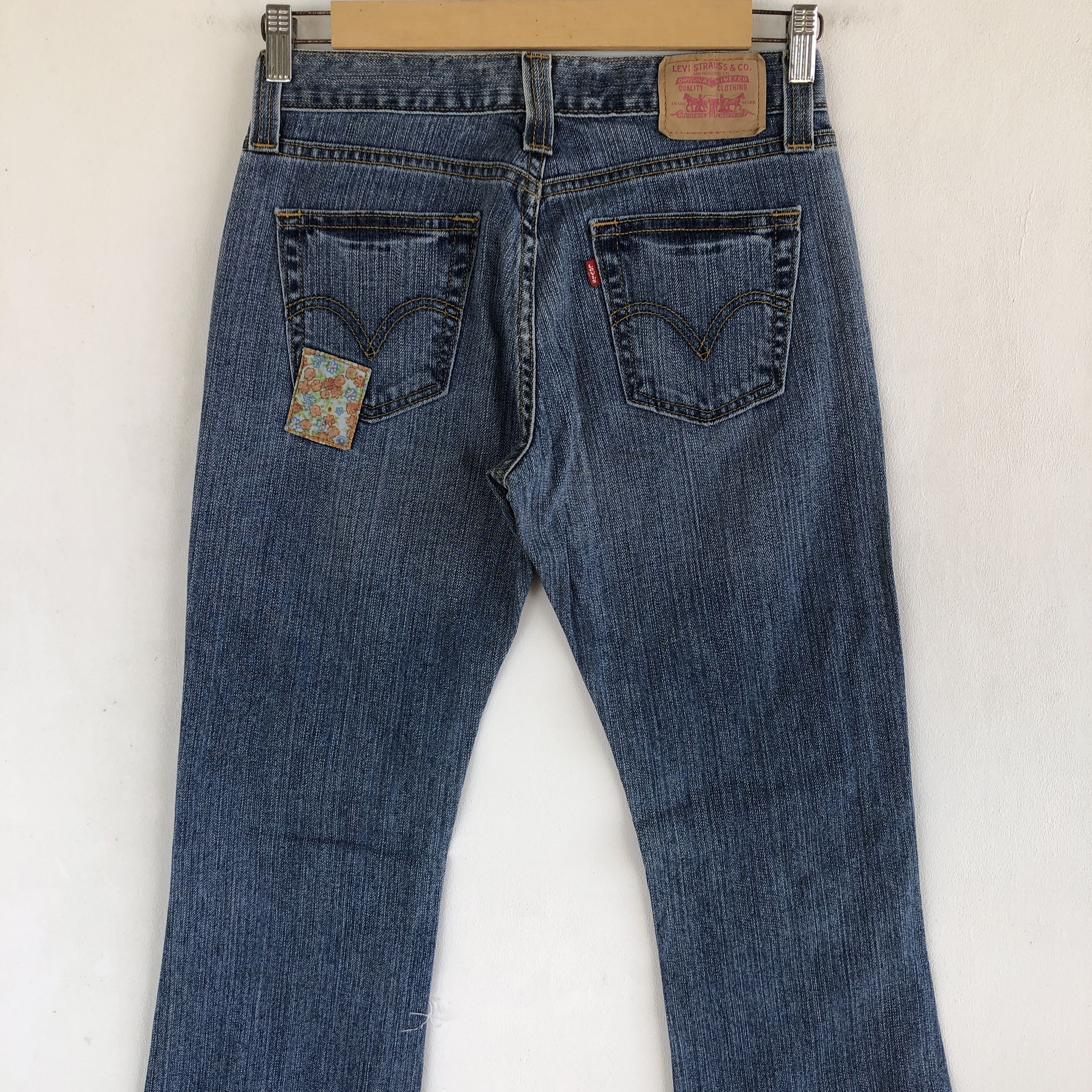 Levi's Vintage Levis Sashiko Distressed Jeans Levi's Flare Denim Size 26" / US 2 / IT 38 - 4 Thumbnail