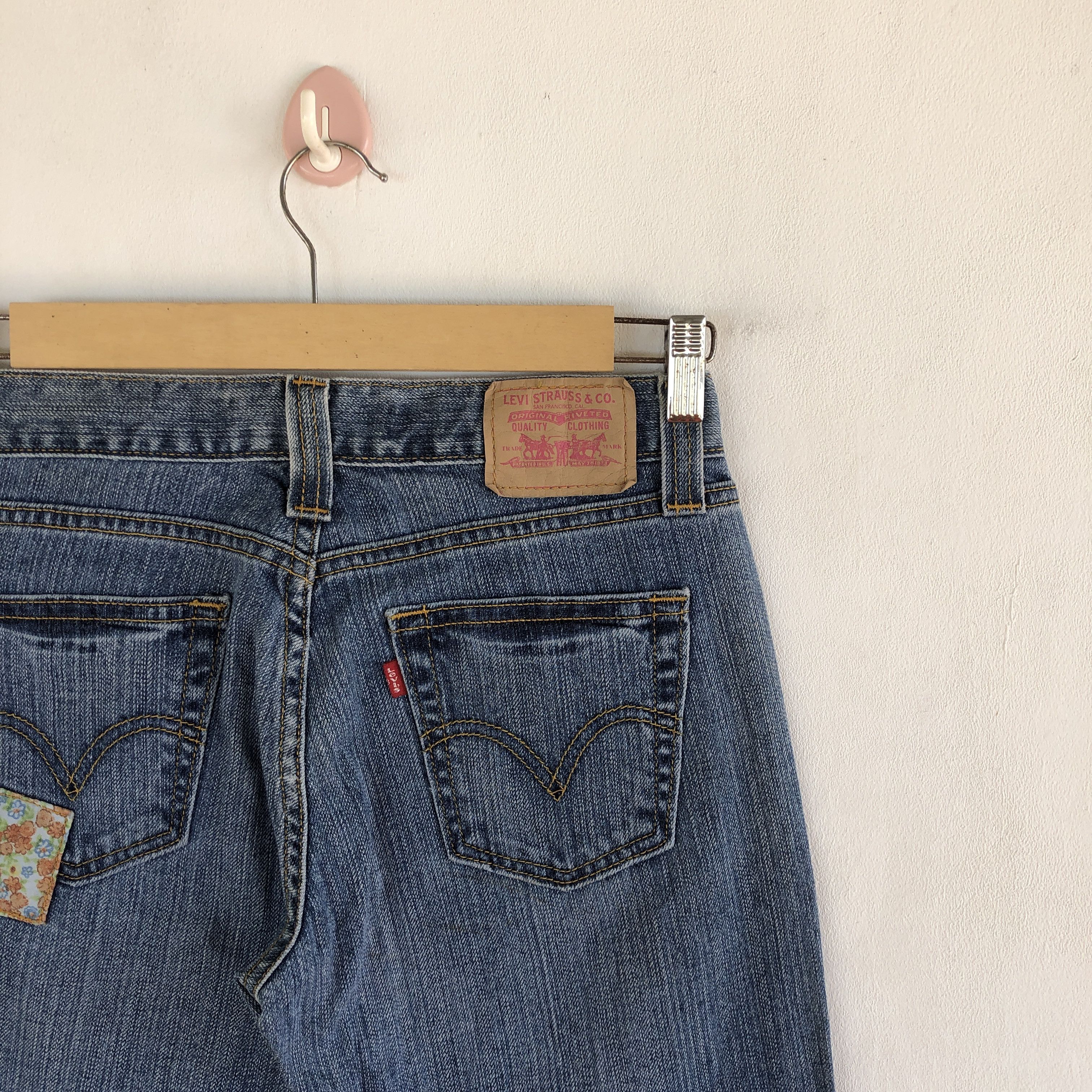 Levi's Vintage Levis Sashiko Distressed Jeans Levi's Flare Denim Size 26" / US 2 / IT 38 - 5 Thumbnail