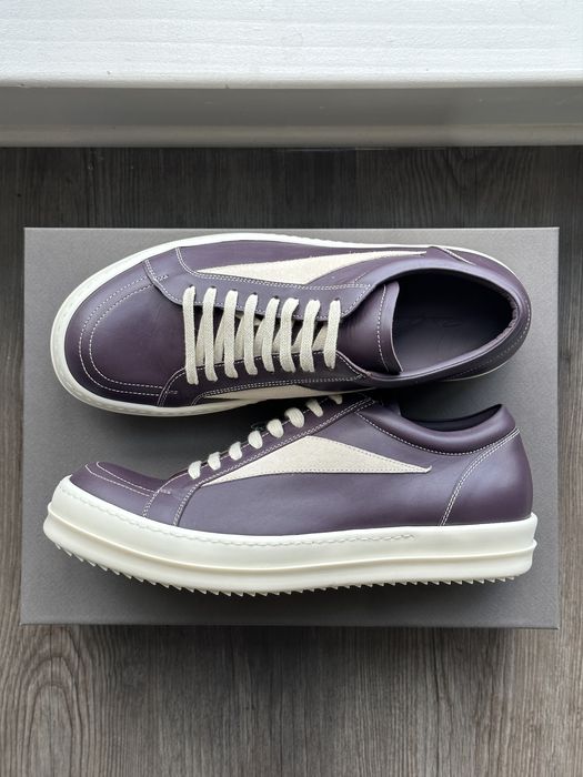 Rick Owens RICK OWENS FW23 LUXOR VINTAGE SNEAKS IN AMETHYST/MILK