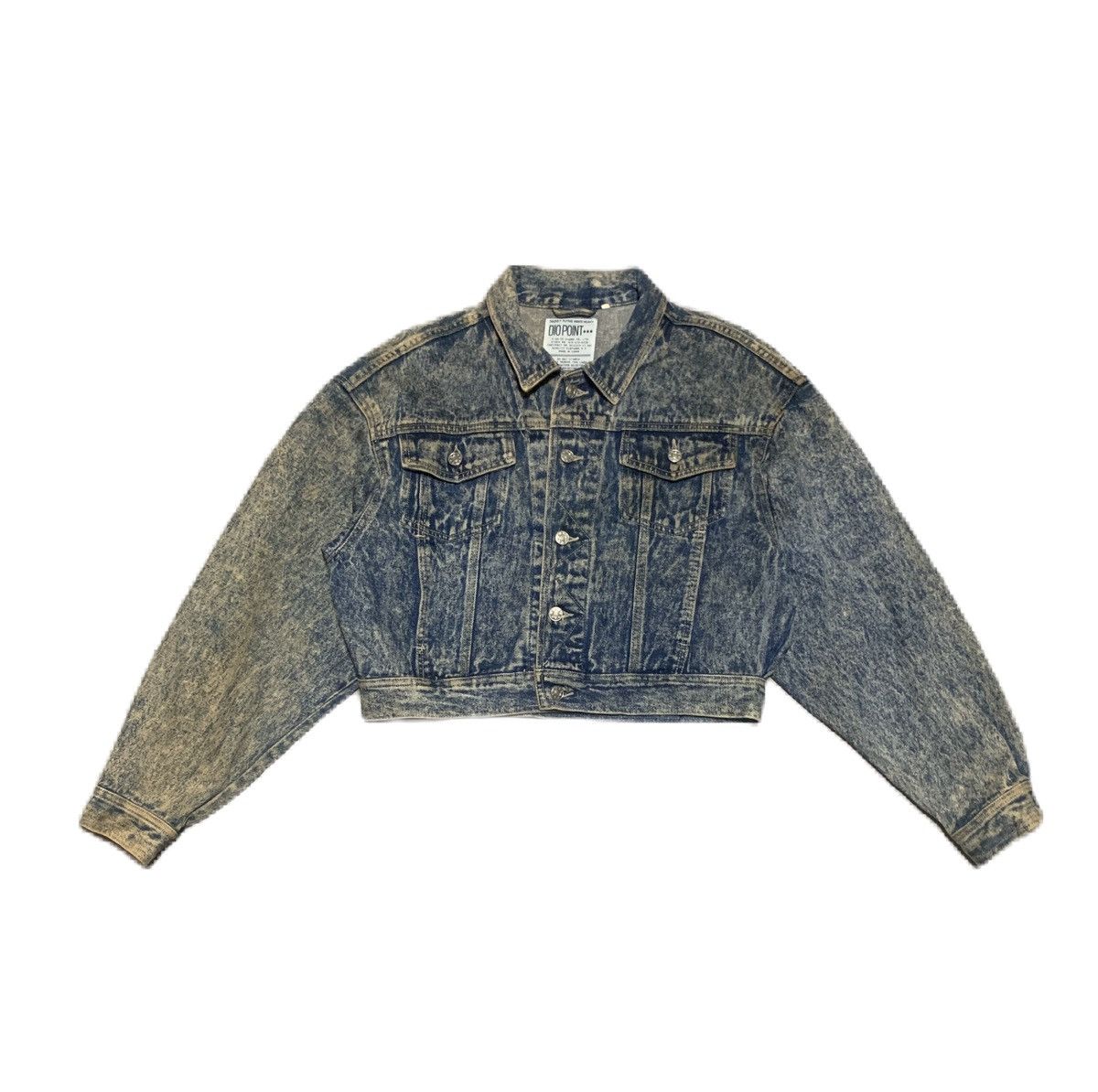 Japanese Brand Vintage Japanese Dio Point Cropped Trucker Denim Jacket Size US M / EU 48-50 / 2 - 1 Thumbnail