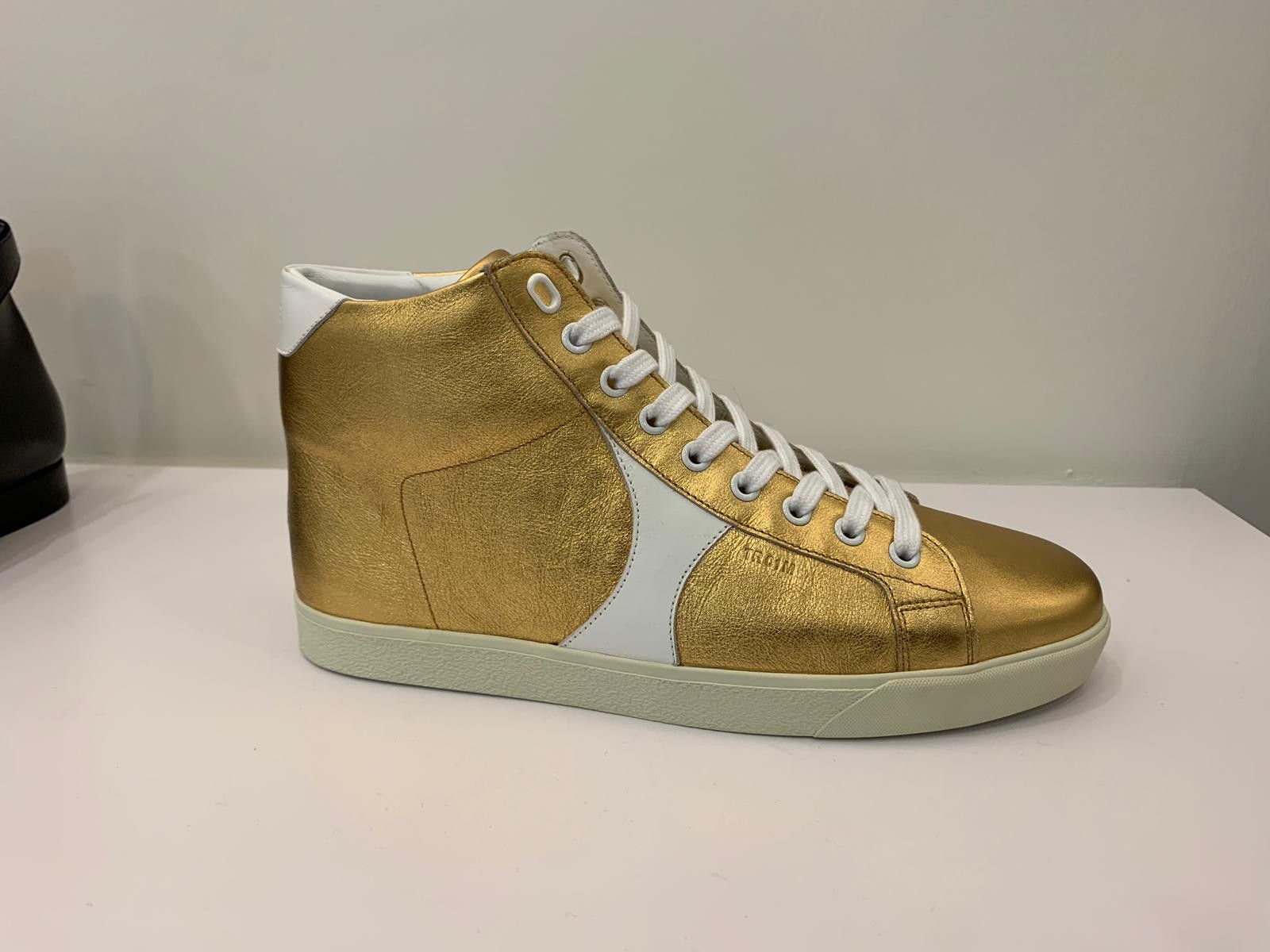 Celine Triomphe Mid Top - Gold & White Size US 12 / EU 45 - 1 Thumbnail