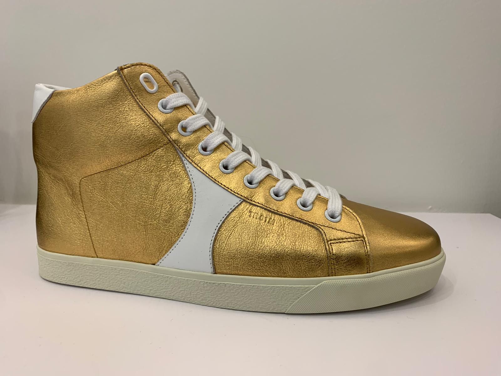Celine Triomphe Mid Top - Gold & White Size US 12 / EU 45 - 2 Thumbnail