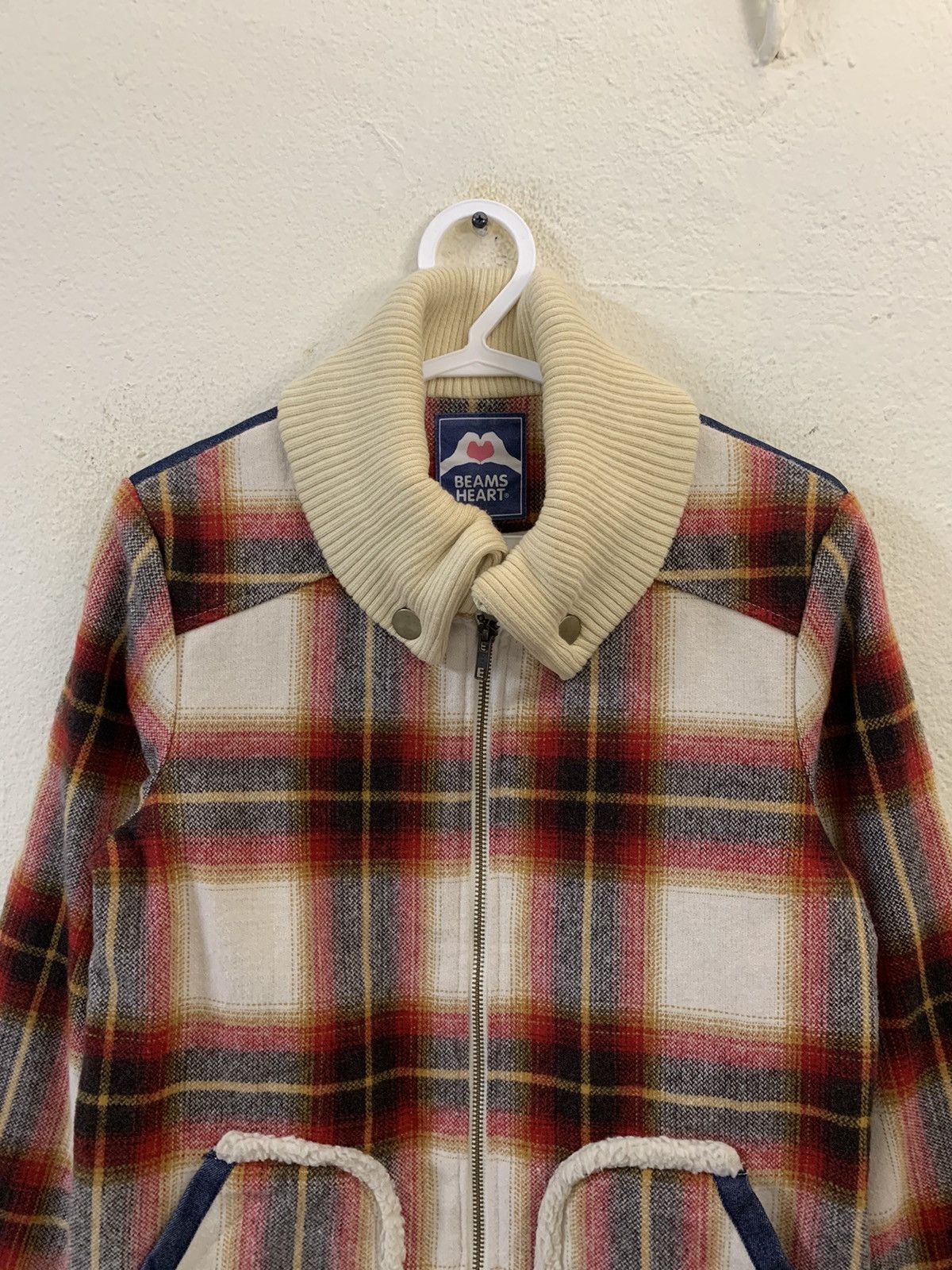Beams Plus Beams Heart Women Plaid Jacket Size M / US 6-8 / IT 42-44 - 4 Thumbnail