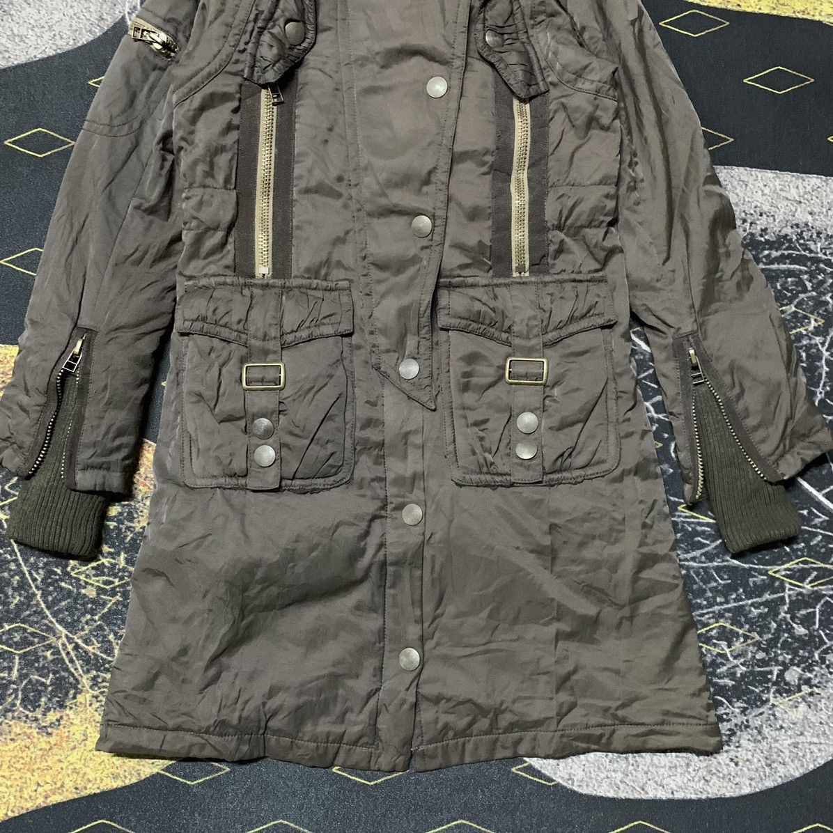 If Six Was Nine ✨Love Boat Detachable Sherpa Linen Bondage Punk Parka Jacket Size M / US 6-8 / IT 42-44 - 5 Thumbnail