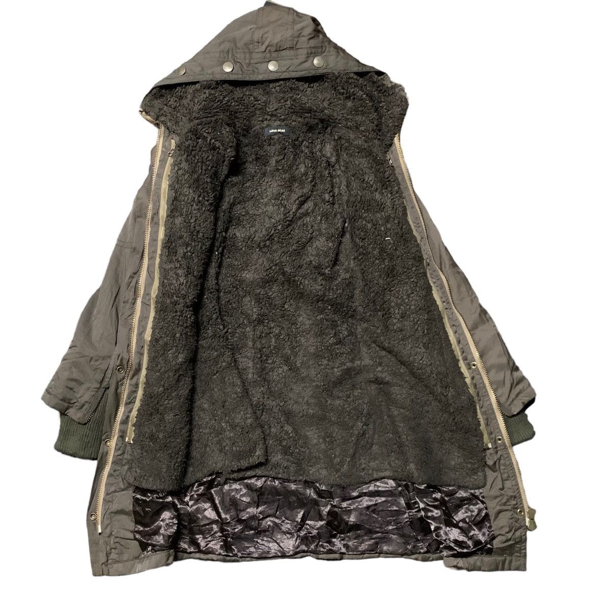 If Six Was Nine ✨Love Boat Detachable Sherpa Linen Bondage Punk Parka Jacket Size M / US 6-8 / IT 42-44 - 2 Thumbnail