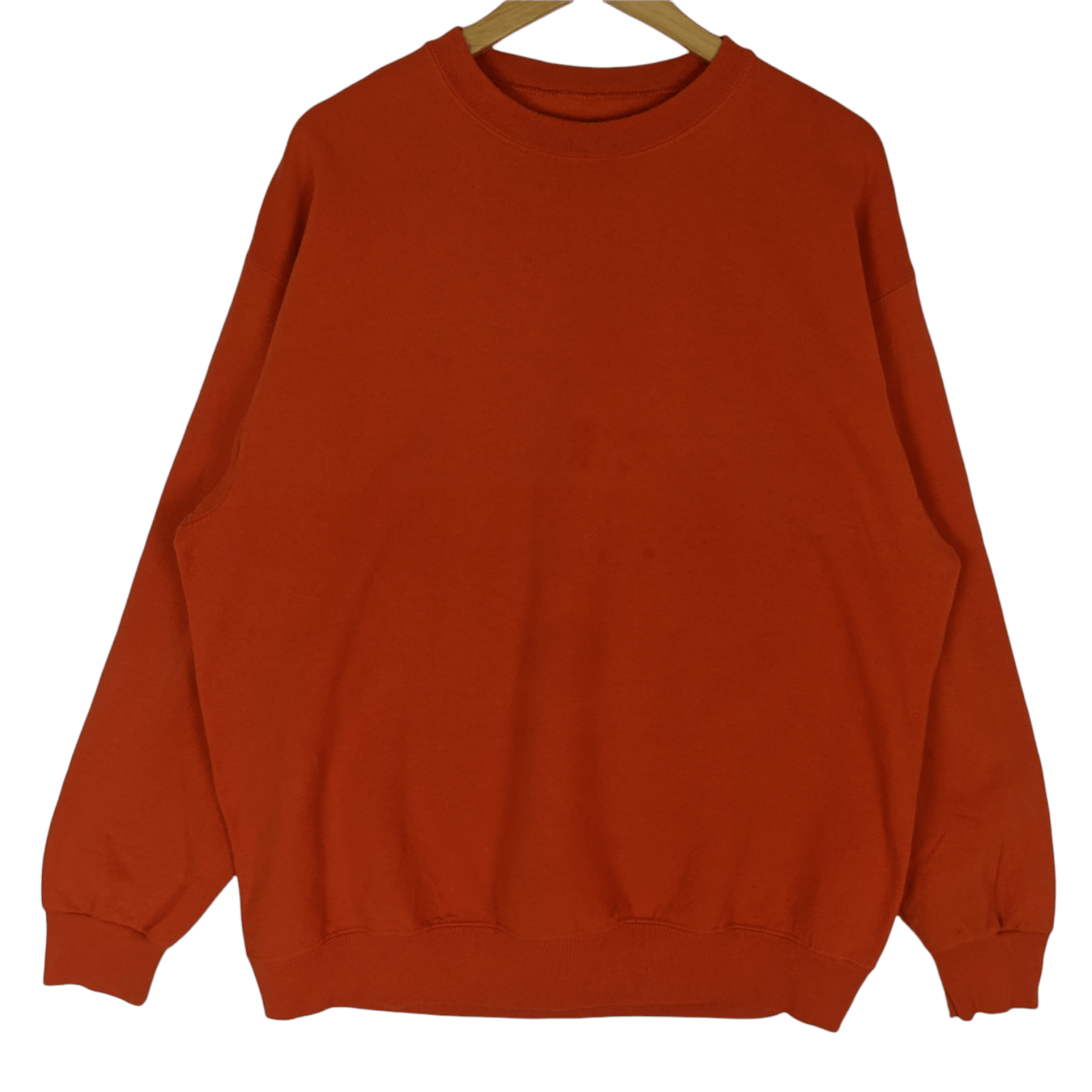 Fruit Of The Loom FRUIT OF THE LOOM Orange Plain Crewneck Jumper Sweatshirt Size US XL / EU 56 / 4 - 2 Thumbnail