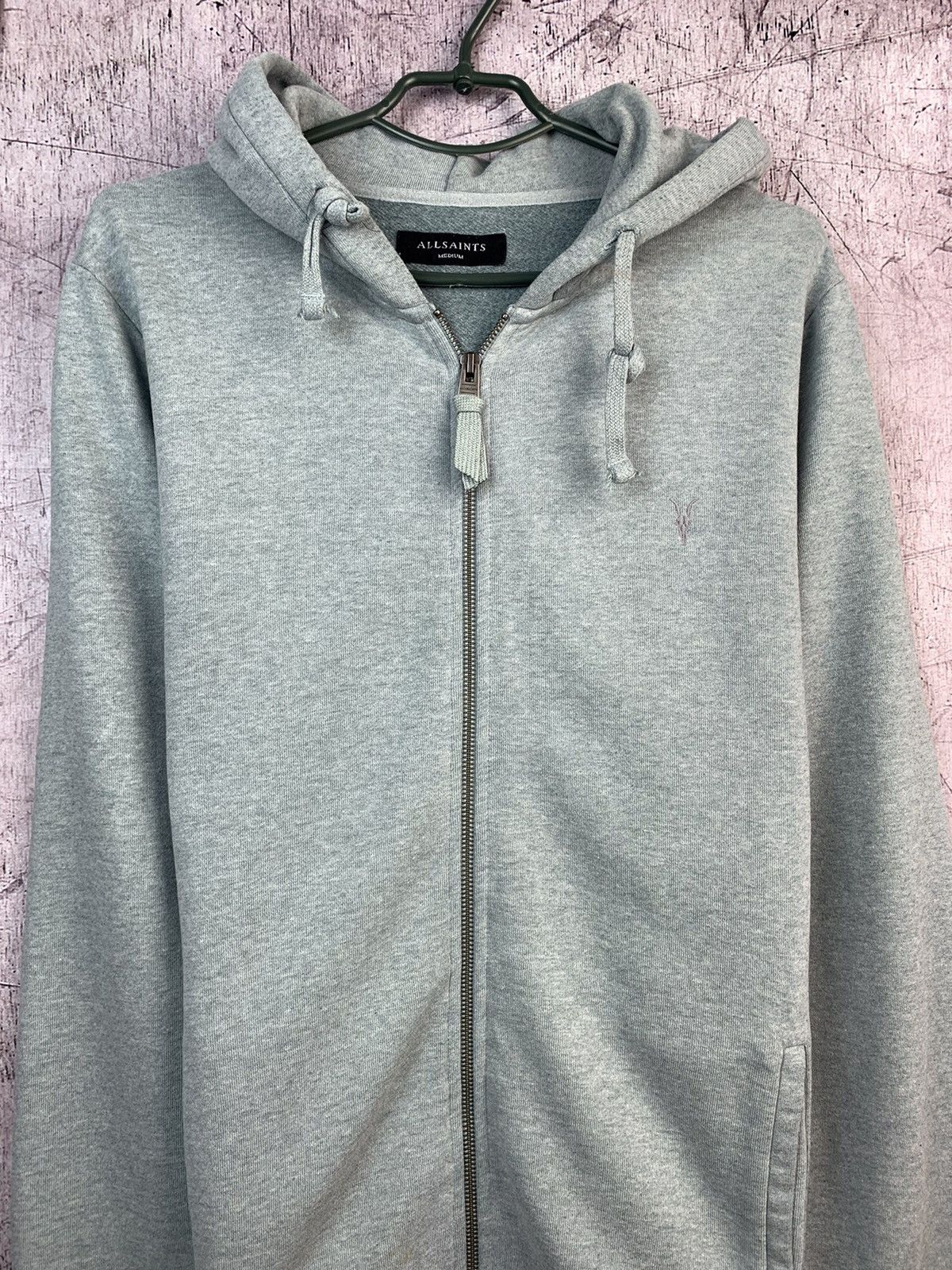 Allsaints Allsaints Vintage Raven Zip Hoodie Size US M / EU 48-50 / 2 - 2 Thumbnail