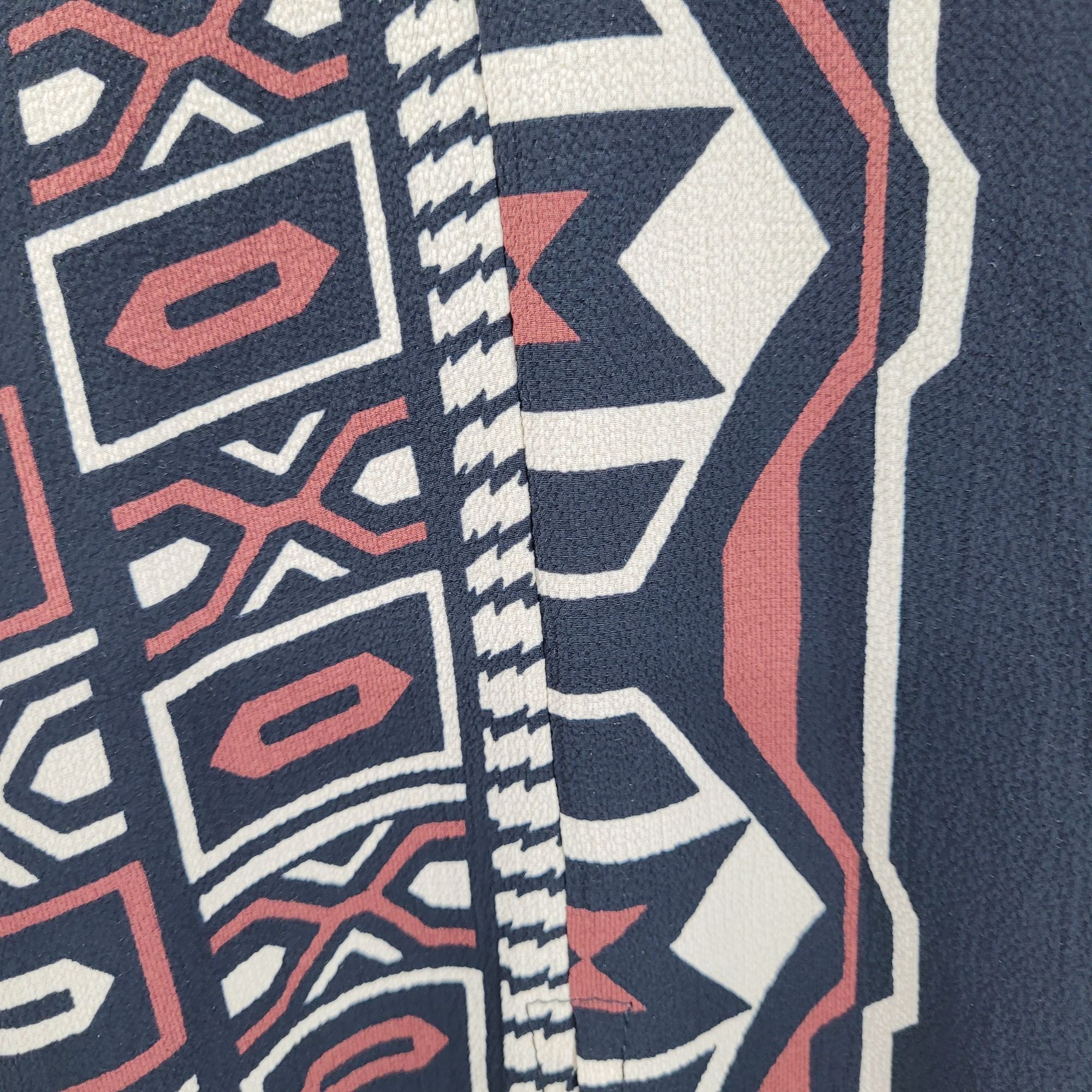 80s Sleeveless Tunic Blouse L Black Artsy Lagenlook Tribal