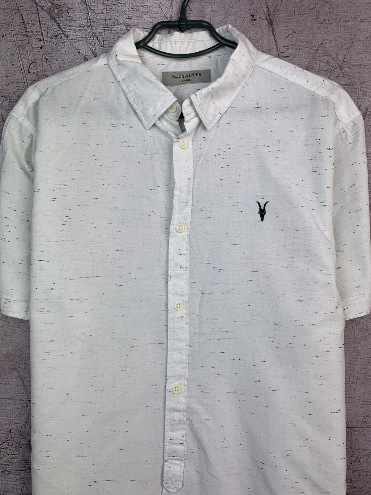 Allsaints Allsaints Mens Waycross Short Sleeve Shirt Size US L / EU 52-54 / 3 - 2 Thumbnail