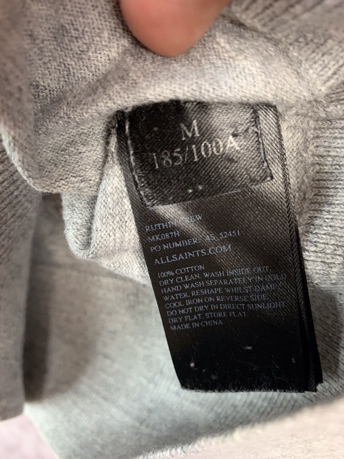 Allsaints Allsaints Mens Ruthin Crew Sweater Size US M / EU 48-50 / 2 - 6 Thumbnail