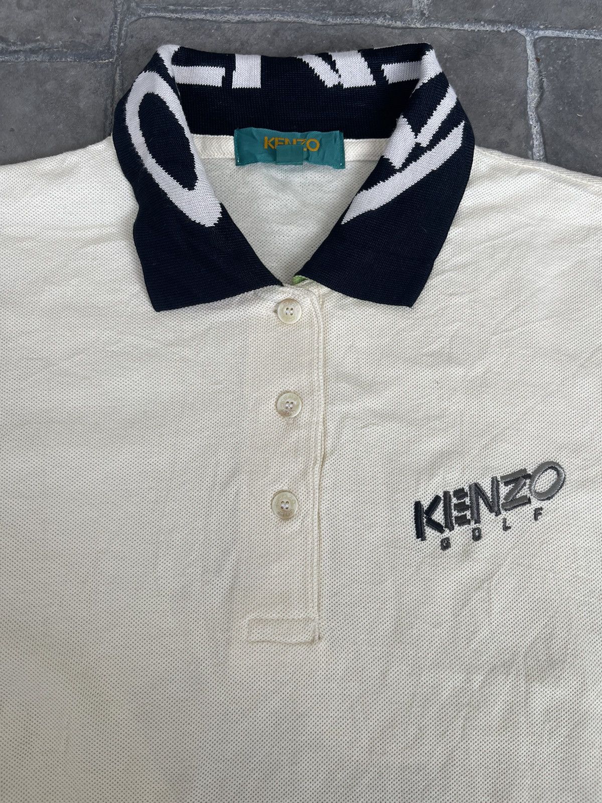Kenzo JAPAN MADE Kenzo Golf Collar Spell Out Multicolor Size US M / EU 48-50 / 2 - 2 Thumbnail