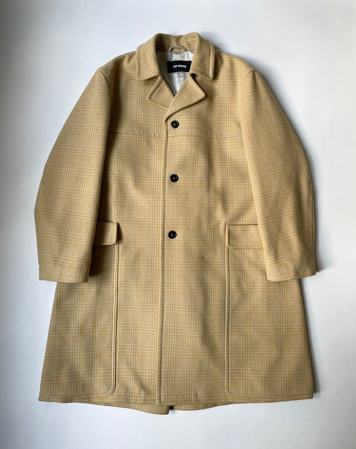 Raf Simons A/W 18 'Spacer' Check Wool Overcoat | Grailed