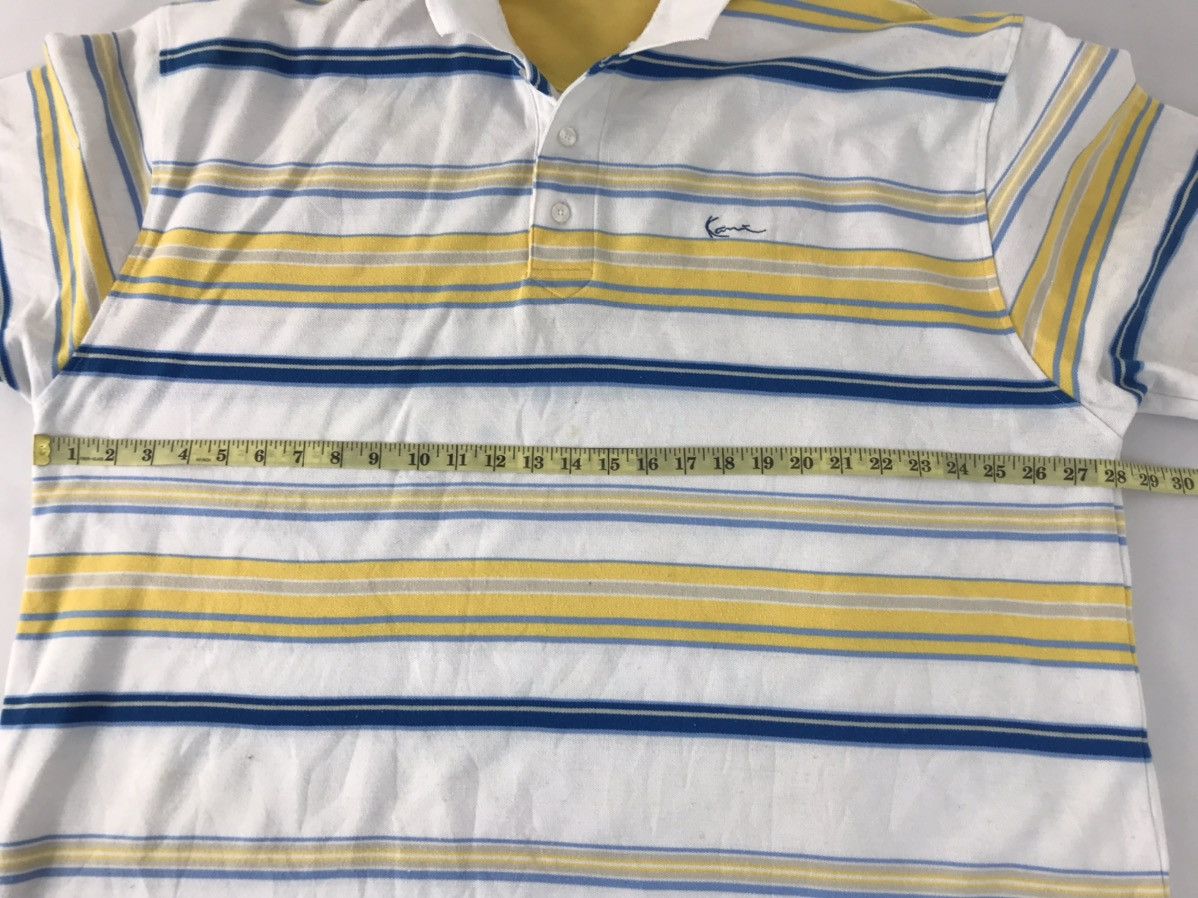 Karl Kani × Vintage Karl Kani Gold Polo Shirt Tee Striped Design Hiphop Size US XXL / EU 58 / 5 - 8 Thumbnail
