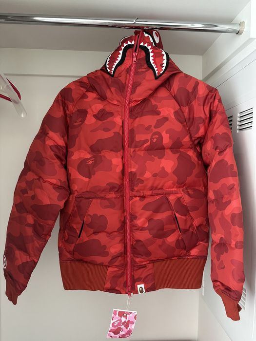 COLOR CAMO SHARK HOODIE DOWN JACKET –