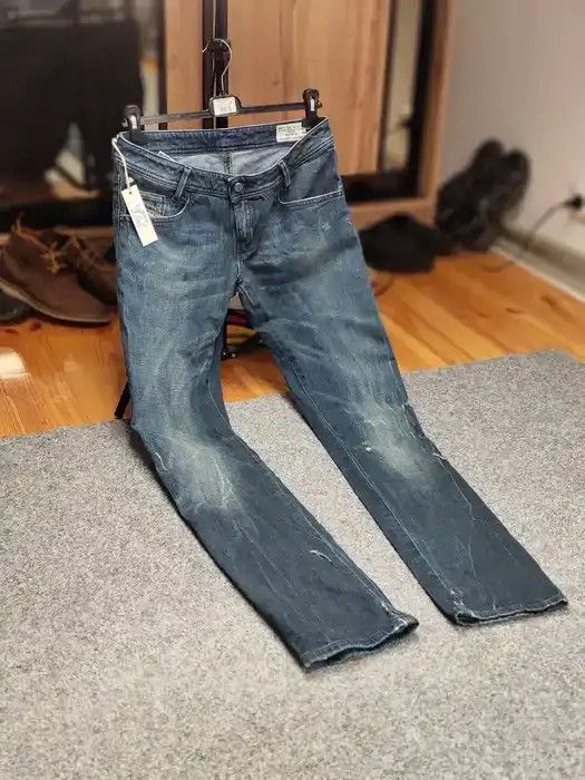 Diesel Vintage Y2K New Diesel News Distressed Denim Jeans Size US 30 / EU 46 - 10 Thumbnail