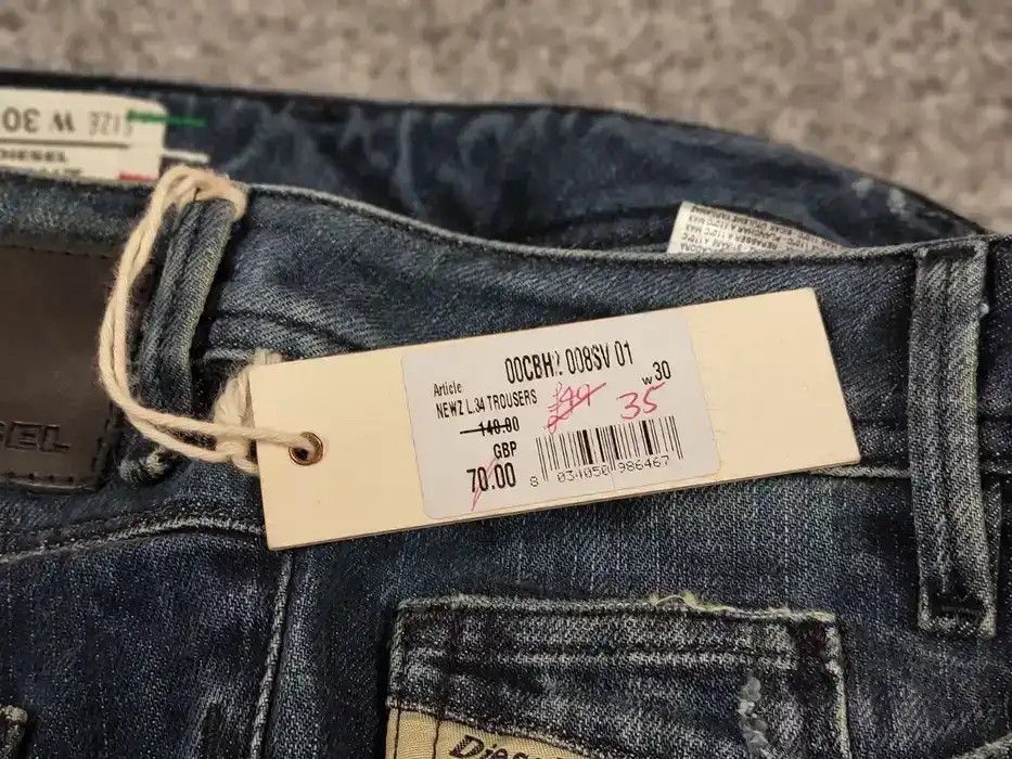 Diesel Vintage Y2K New Diesel News Distressed Denim Jeans Size US 30 / EU 46 - 9 Thumbnail