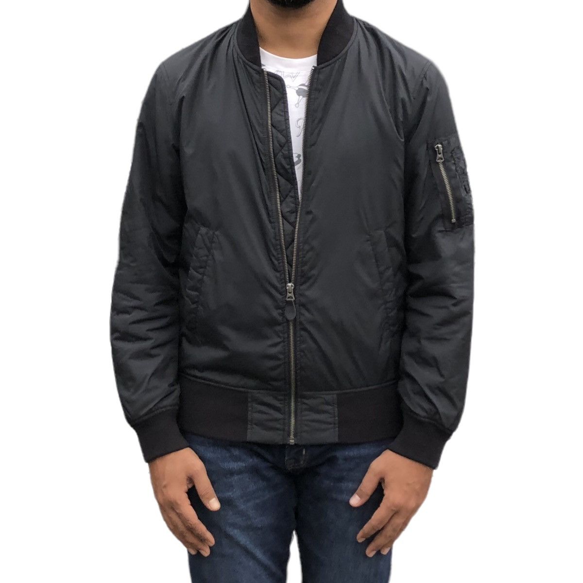 Japanese Brand Uniqlo Black Bomber Jacket Size US M / EU 48-50 / 2 - 4 Thumbnail