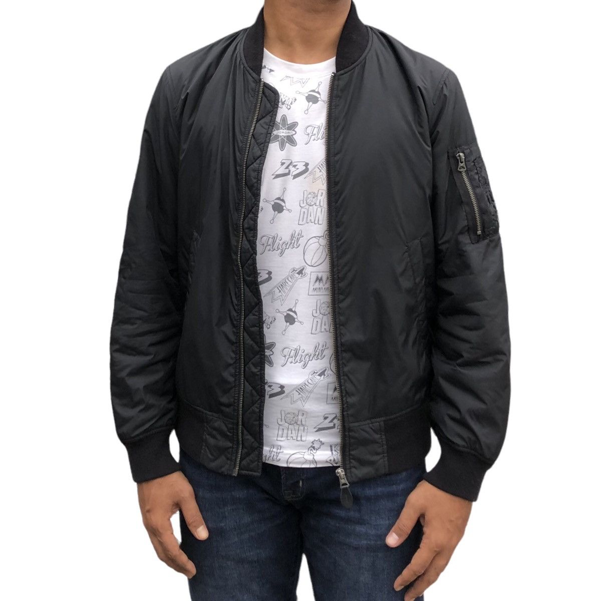 Japanese Brand Uniqlo Black Bomber Jacket Size US M / EU 48-50 / 2 - 2 Thumbnail