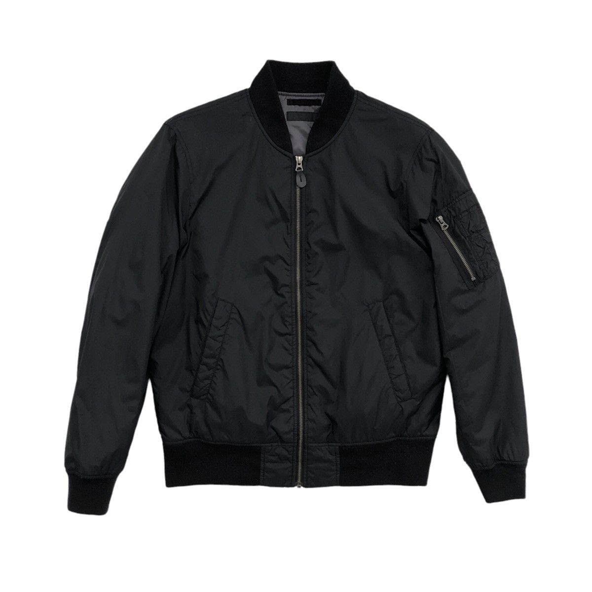 Japanese Brand Uniqlo Black Bomber Jacket Size US M / EU 48-50 / 2 - 5 Thumbnail