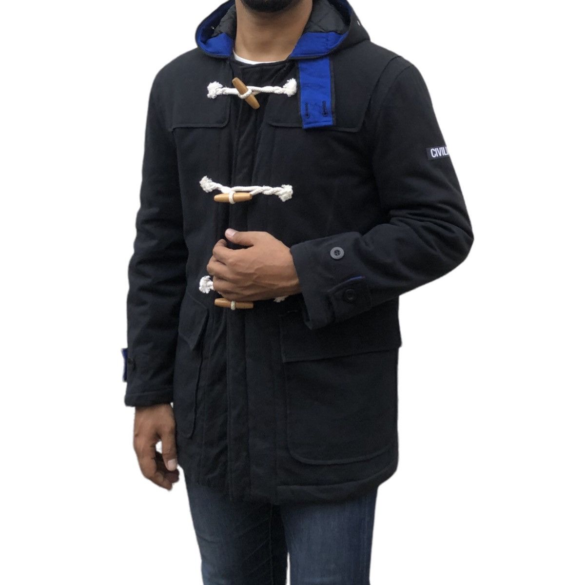 Xlarge X-LARGE CIVILIAN Duffle Toggle Lined Quilted Hooded Jacket Size US M / EU 48-50 / 2 - 5 Thumbnail
