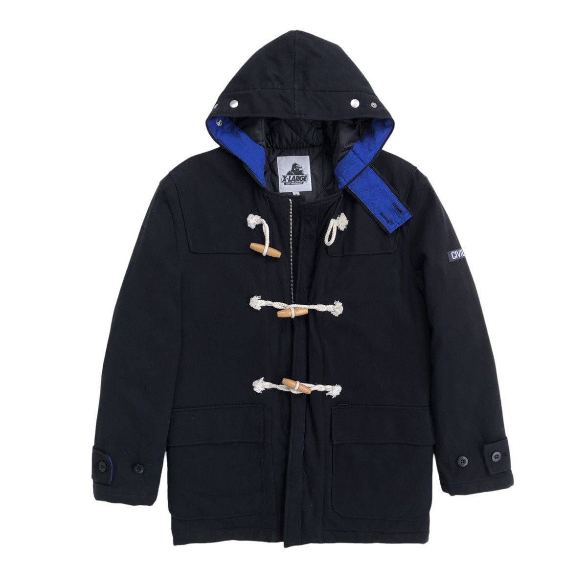 Xlarge X-LARGE CIVILIAN Duffle Toggle Lined Quilted Hooded Jacket Size US M / EU 48-50 / 2 - 7 Thumbnail