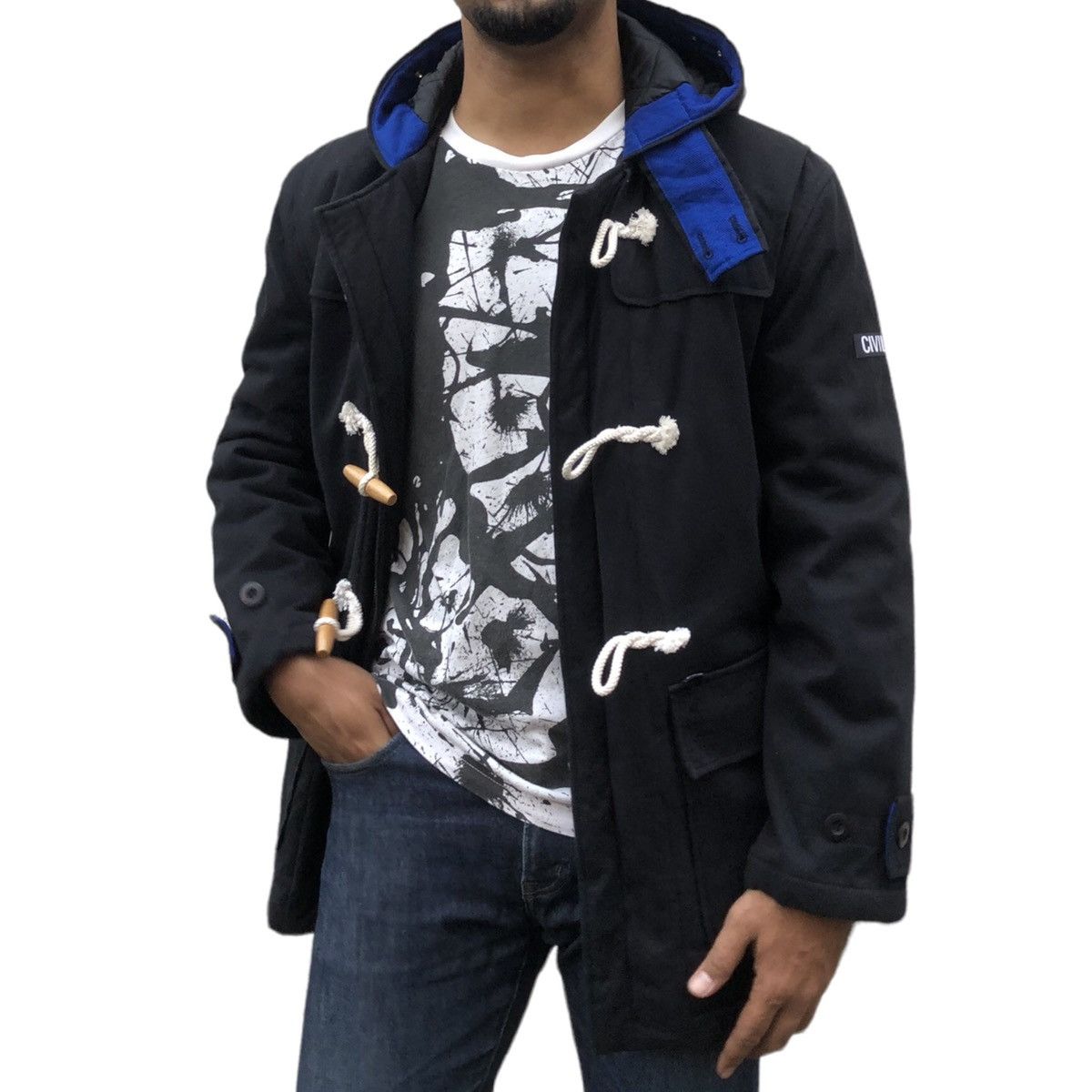Xlarge X-LARGE CIVILIAN Duffle Toggle Lined Quilted Hooded Jacket Size US M / EU 48-50 / 2 - 3 Thumbnail