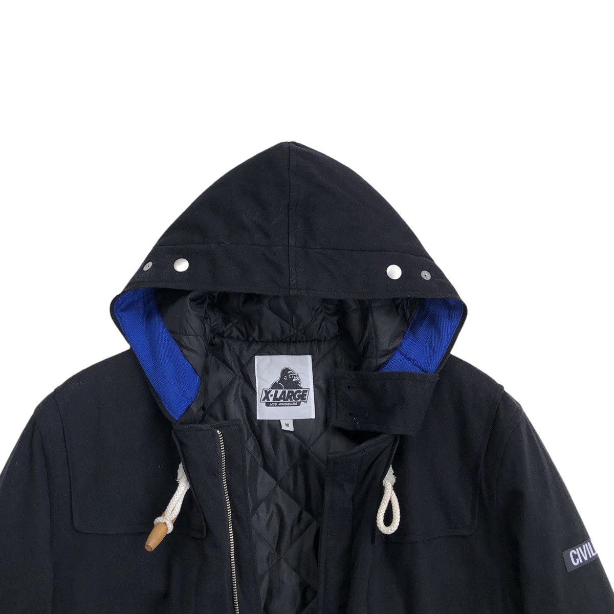 Xlarge X-LARGE CIVILIAN Duffle Toggle Lined Quilted Hooded Jacket Size US M / EU 48-50 / 2 - 8 Thumbnail