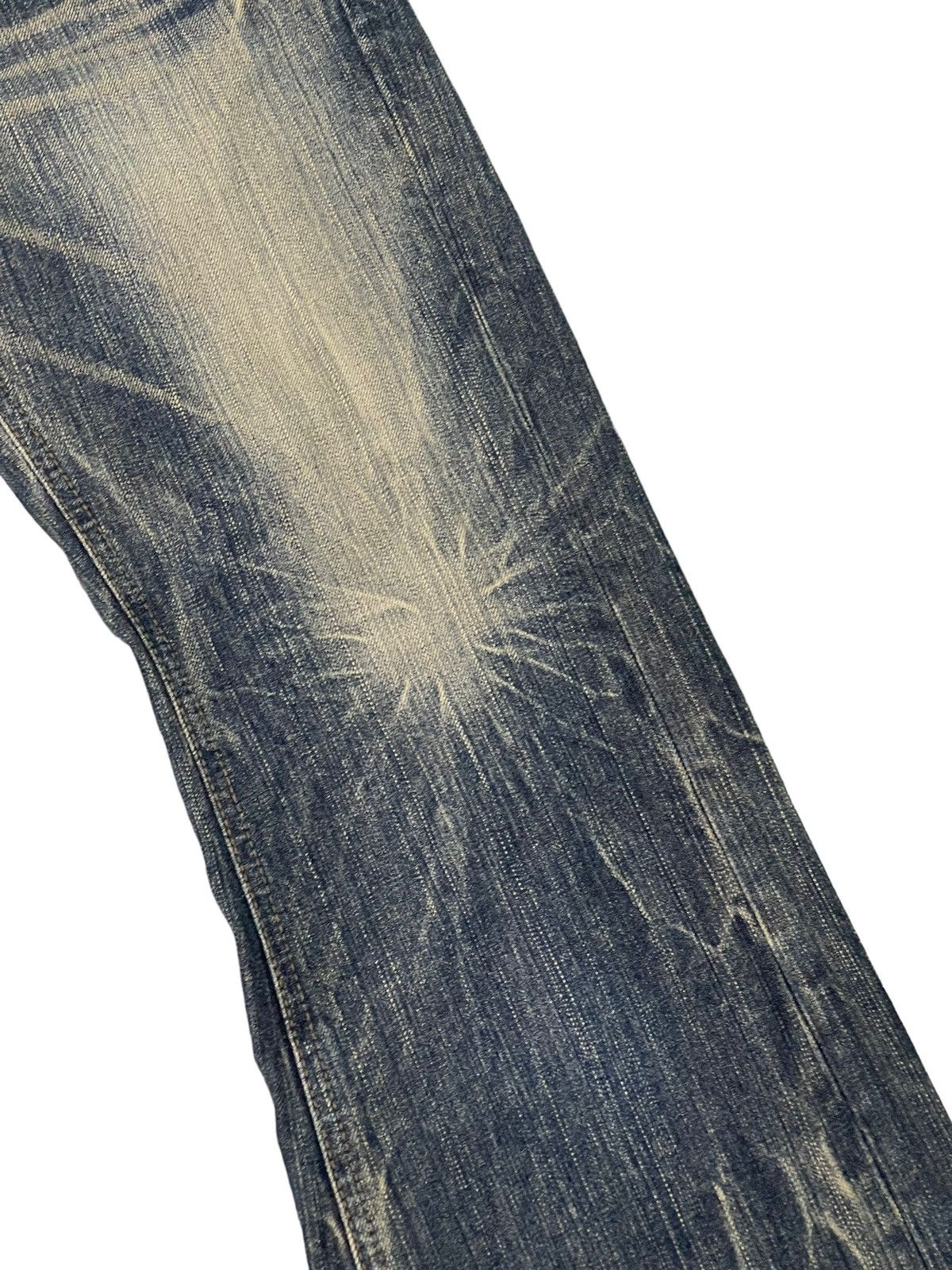 Japanese Brand Flare Jeans Blue Way Japan Acid Wash Low Rise Boot Cut 5🟦4 Size US 29 - 7 Thumbnail