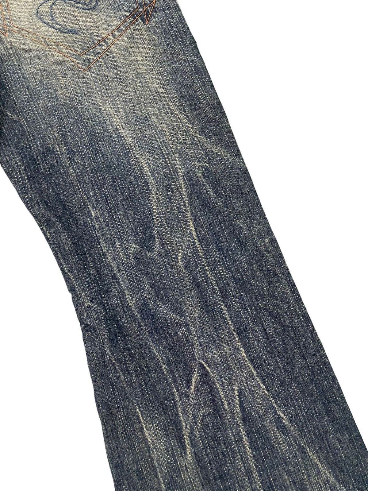 Japanese Brand Flare Jeans Blue Way Japan Acid Wash Low Rise Boot Cut 5🟦4 Size US 29 - 18 Thumbnail