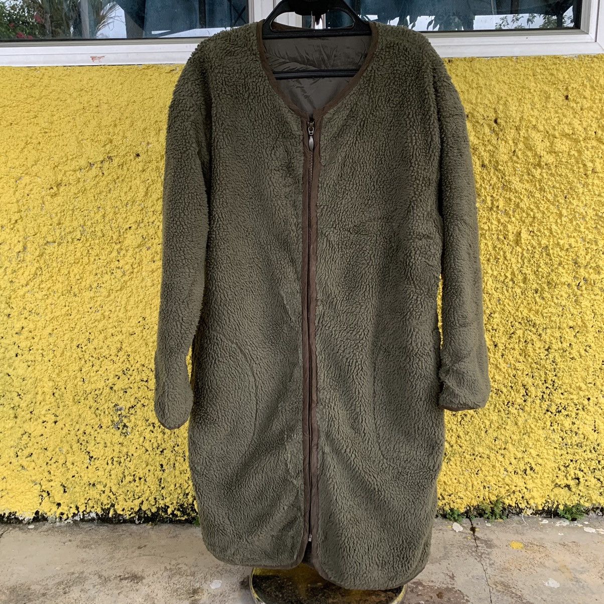 Japanese Brand × Vintage Faux fur zipper long light jacket Size L / US 10 / IT 46 - 6 Thumbnail