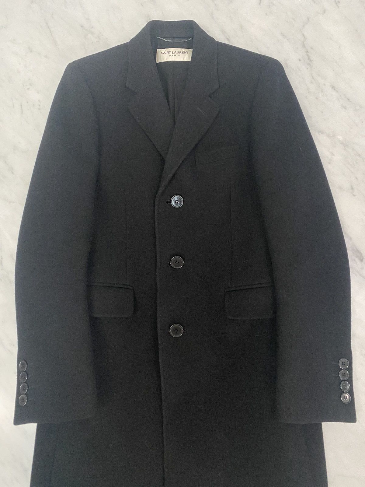 Hedi Slimane × Saint Laurent Paris Saint Laurent Hedi Cashmere Coat FW/16 Size US S / EU 44-46 / 1 - 2 Thumbnail
