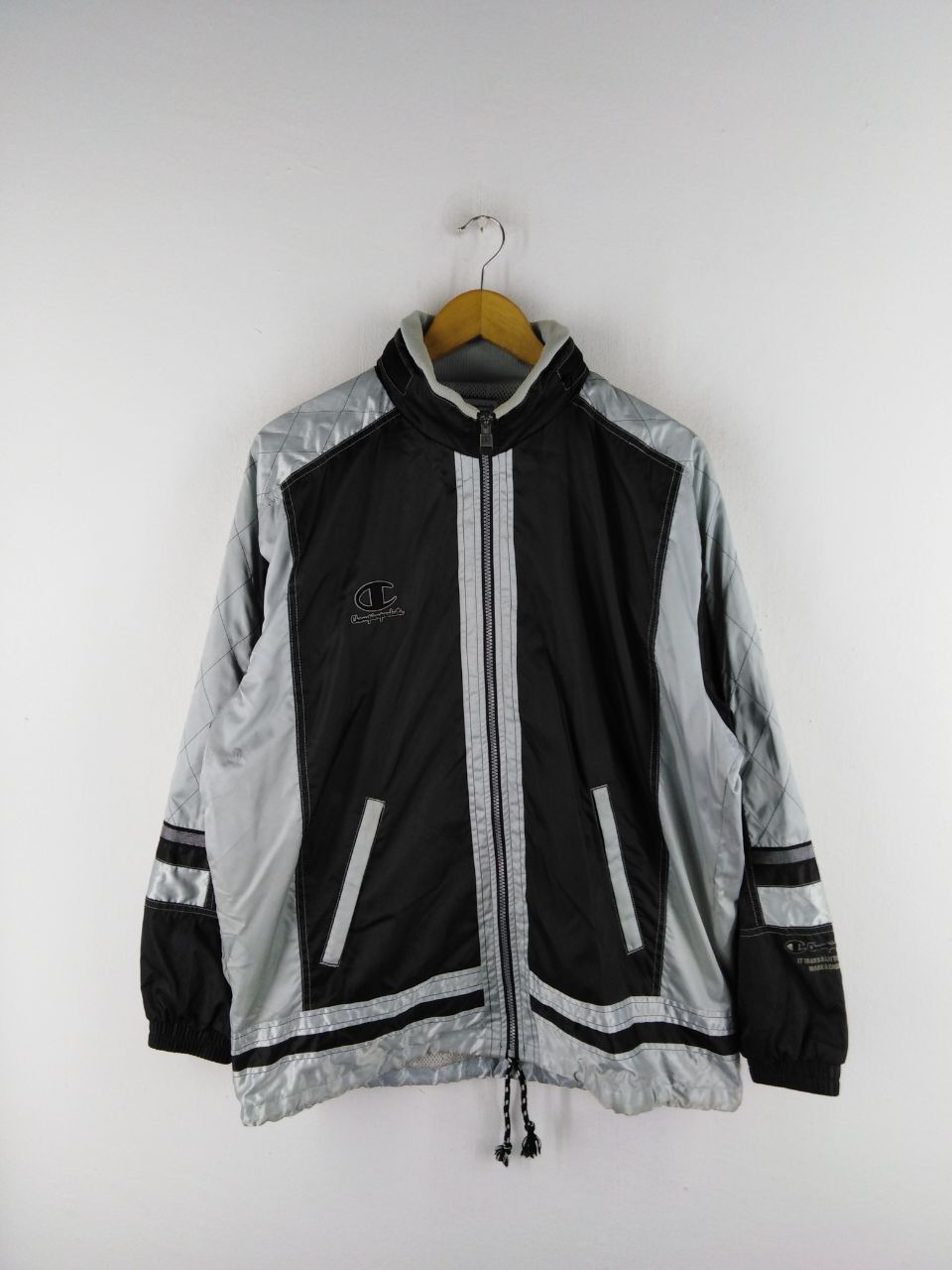 Champion × Other × Vintage VINTAGE CHAMPION WINDBREAKER BLACK JACKET Size US L / EU 52-54 / 3 - 1 Thumbnail