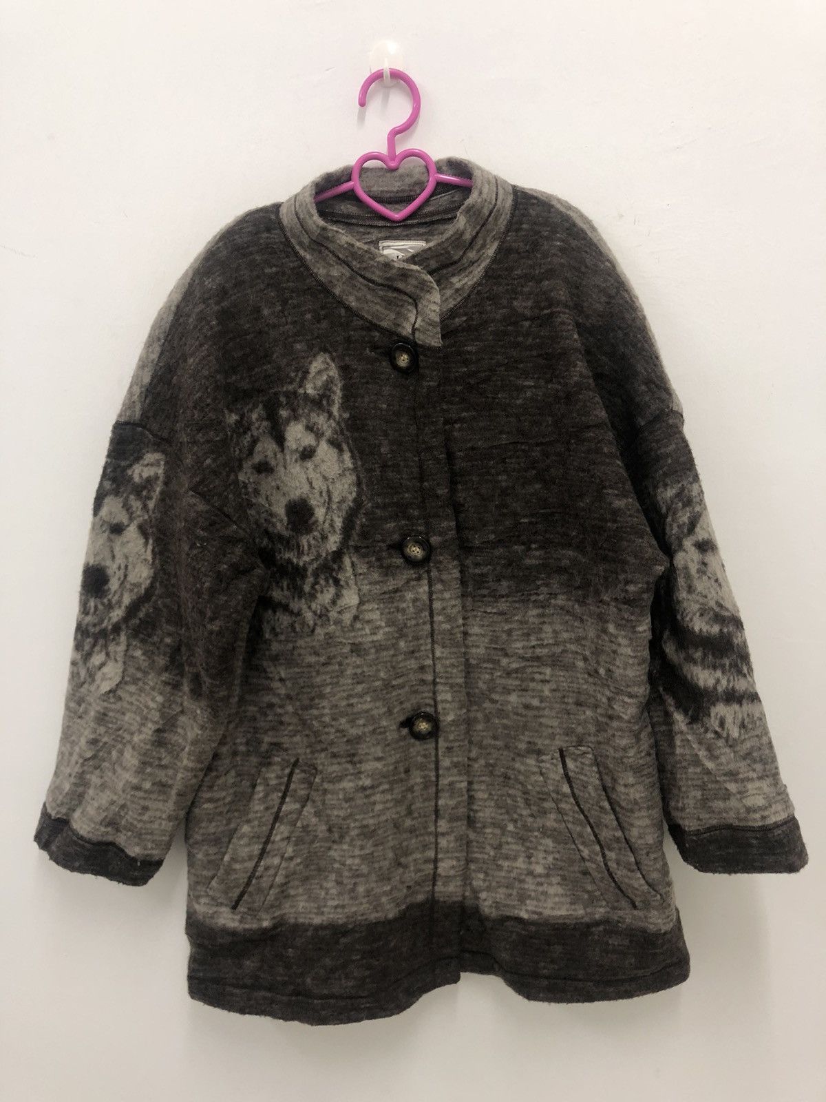 Rare 90s Vintage HARPERS BIGOT Foxes Full All Over Jacket