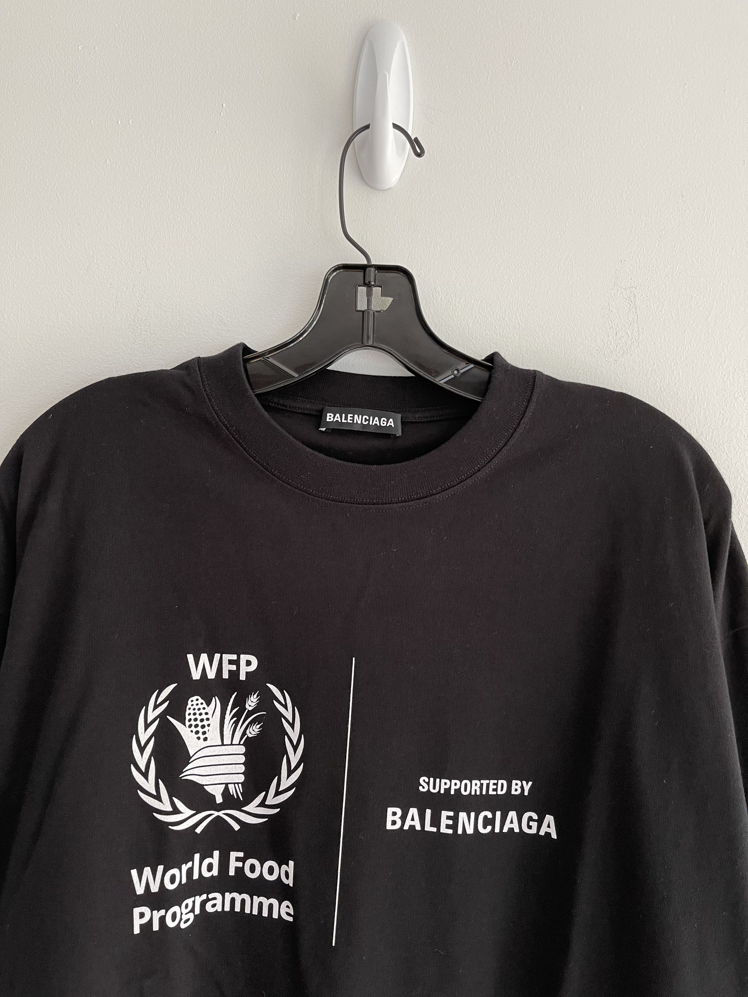 Balenciaga World Food Programme WFP Long Sleeve Logo Tee NWT (L) | Grailed