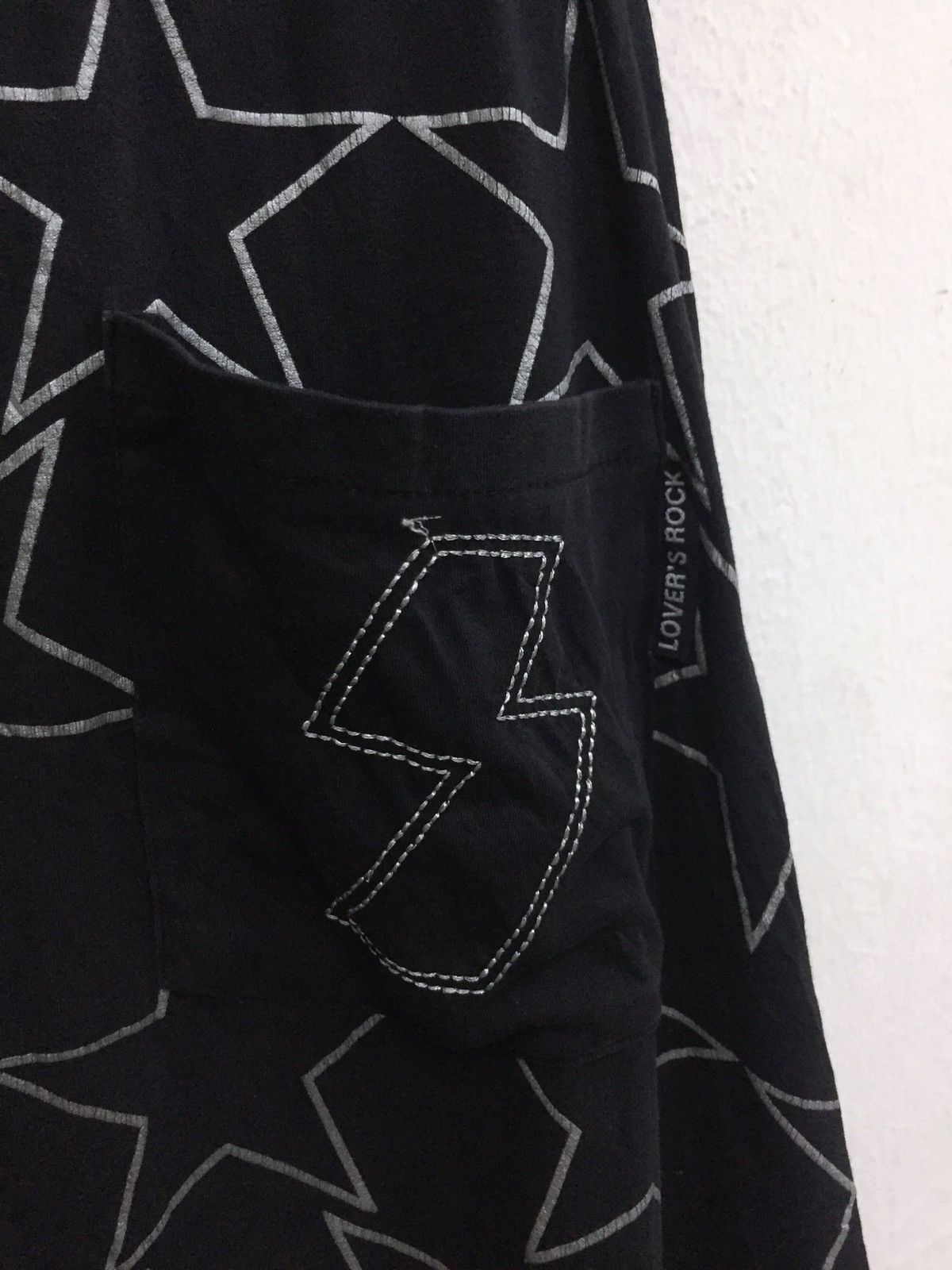 A.F.F.A. Super Lovers 🇯🇵 Star & Skull Drop Crotch Pants Size US 30 / EU 46 - 4 Thumbnail