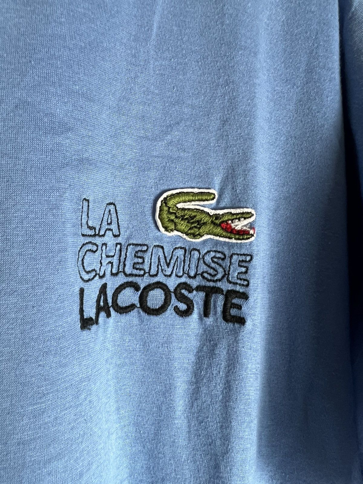 Lacoste × Vintage Vintage 80's Chemise Lacoste T-Shirt baby blue Size US L / EU 52-54 / 3 - 4 Thumbnail