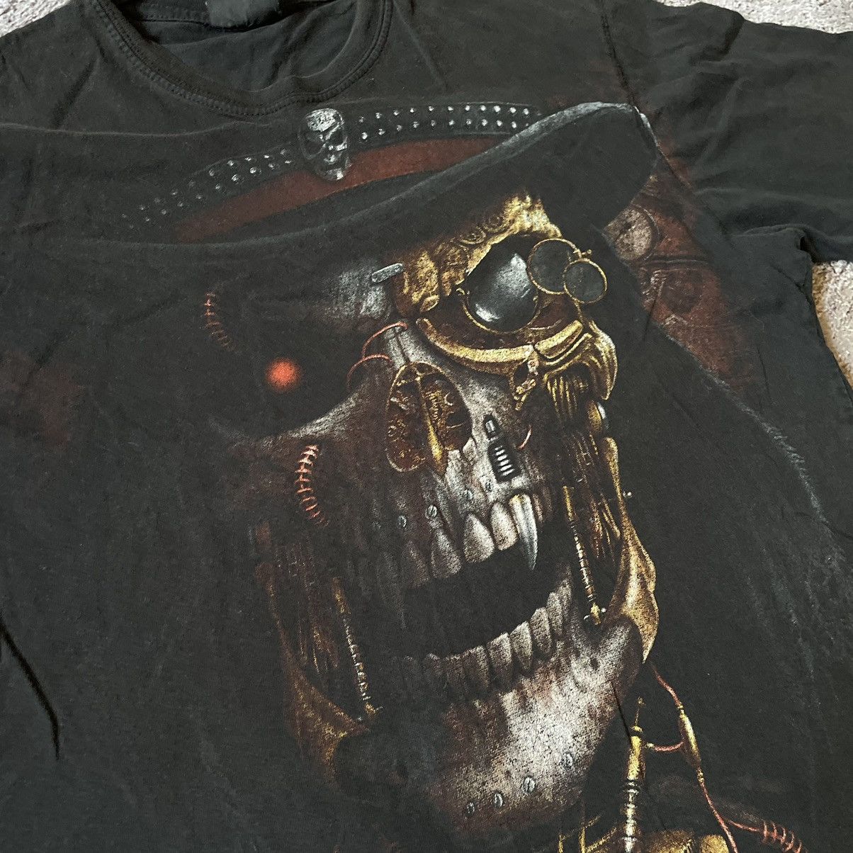 Vintage Vintage 90s Skeleton Horror Graphic Tee Grunge Dark Boxy M Size US M / EU 48-50 / 2 - 7 Thumbnail