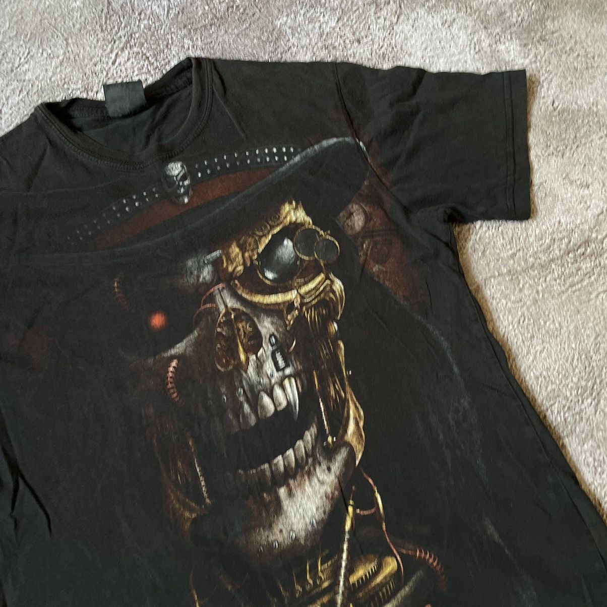 Vintage Vintage 90s Skeleton Horror Graphic Tee Grunge Dark Boxy M Size US M / EU 48-50 / 2 - 6 Thumbnail