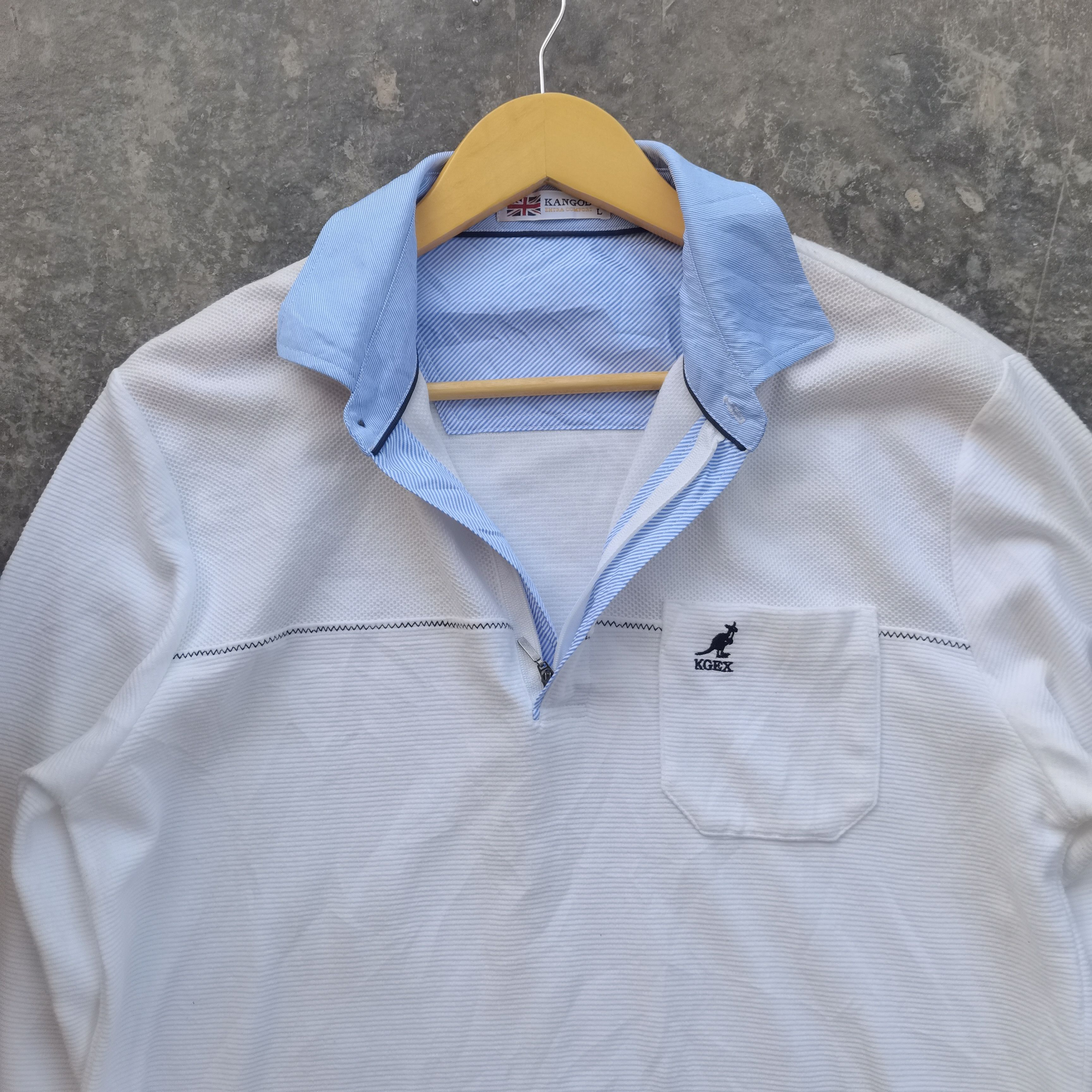 Kangol × Vintage Steals🔥 KANGOL Nova Check Longsleeve Polo Tshirt Size US L / EU 52-54 / 3 - 2 Thumbnail