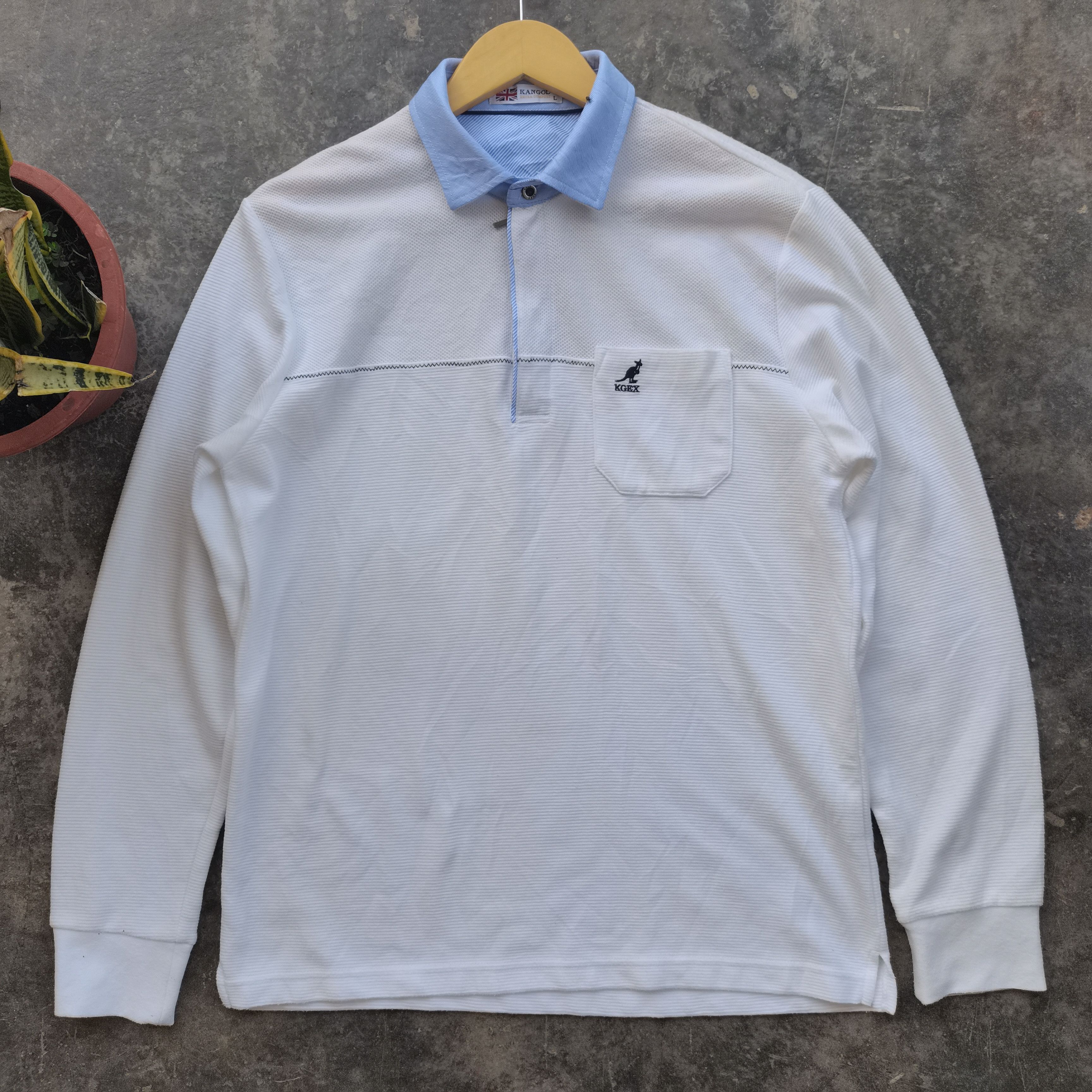 Kangol × Vintage Steals🔥 KANGOL Nova Check Longsleeve Polo Tshirt Size US L / EU 52-54 / 3 - 1 Thumbnail