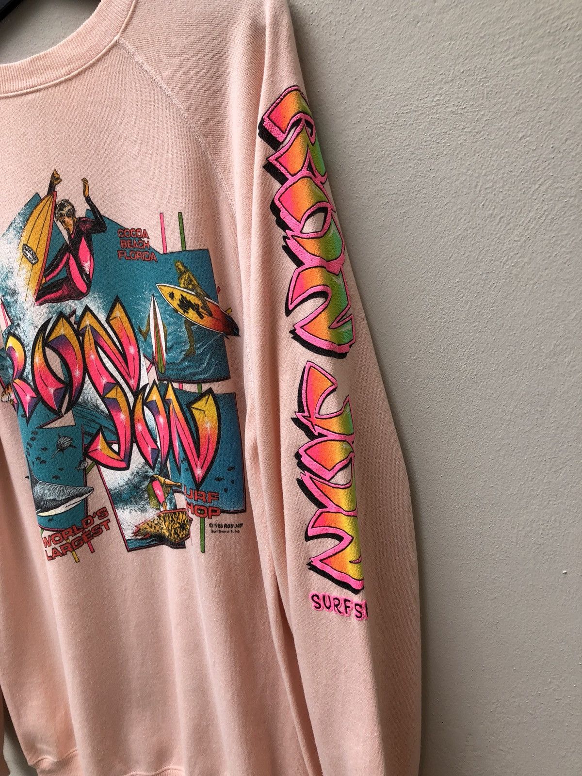 Ron Jon Surf Shop Vintage 1988 Ron Jon Surf Shop Double Side Print Size US XL / EU 56 / 4 - 3 Thumbnail