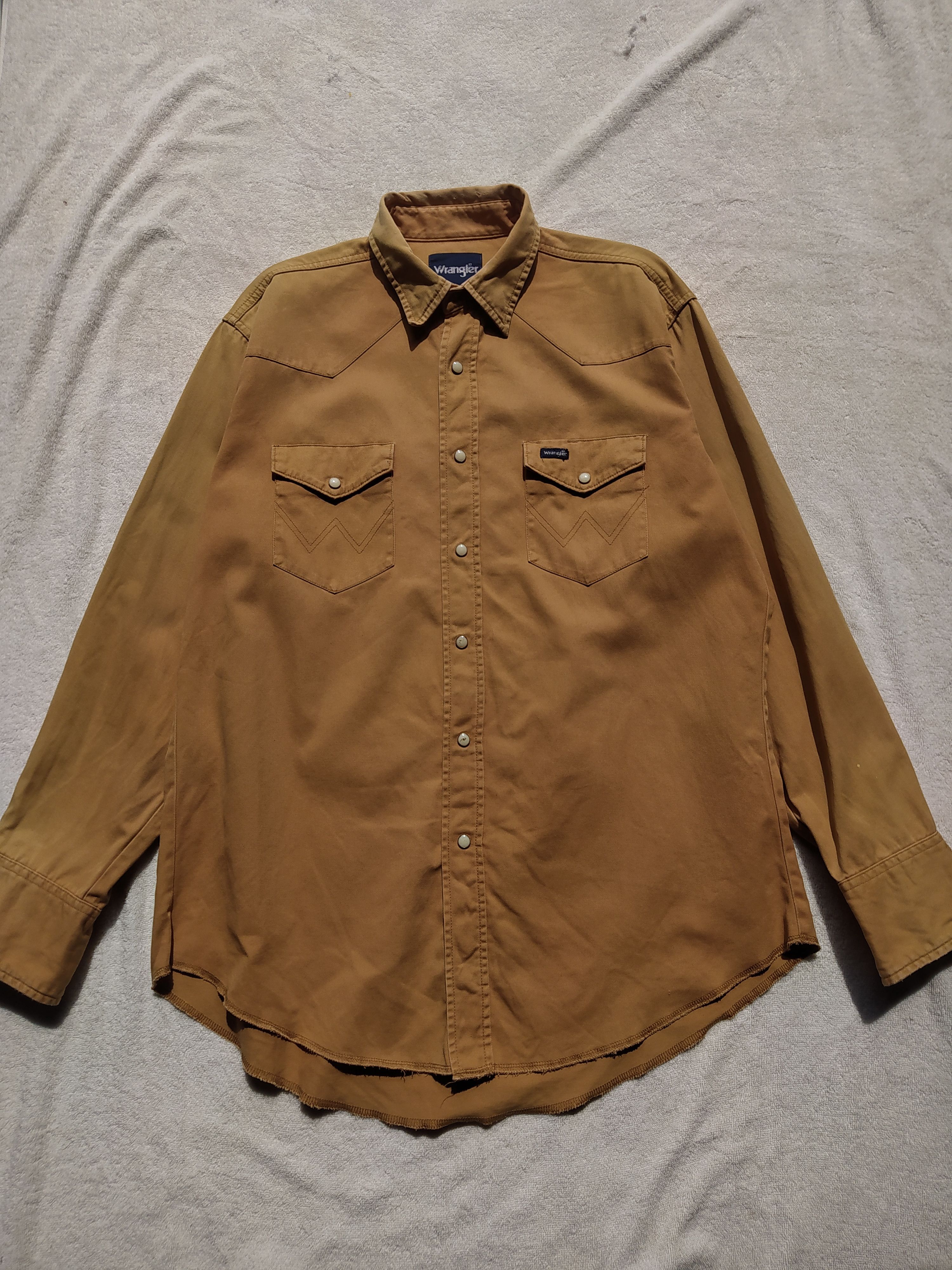 Japanese Brand × Vintage × Wrangler Vintage Wrangler sun faded snap button up Size US L / EU 52-54 / 3 - 2 Thumbnail