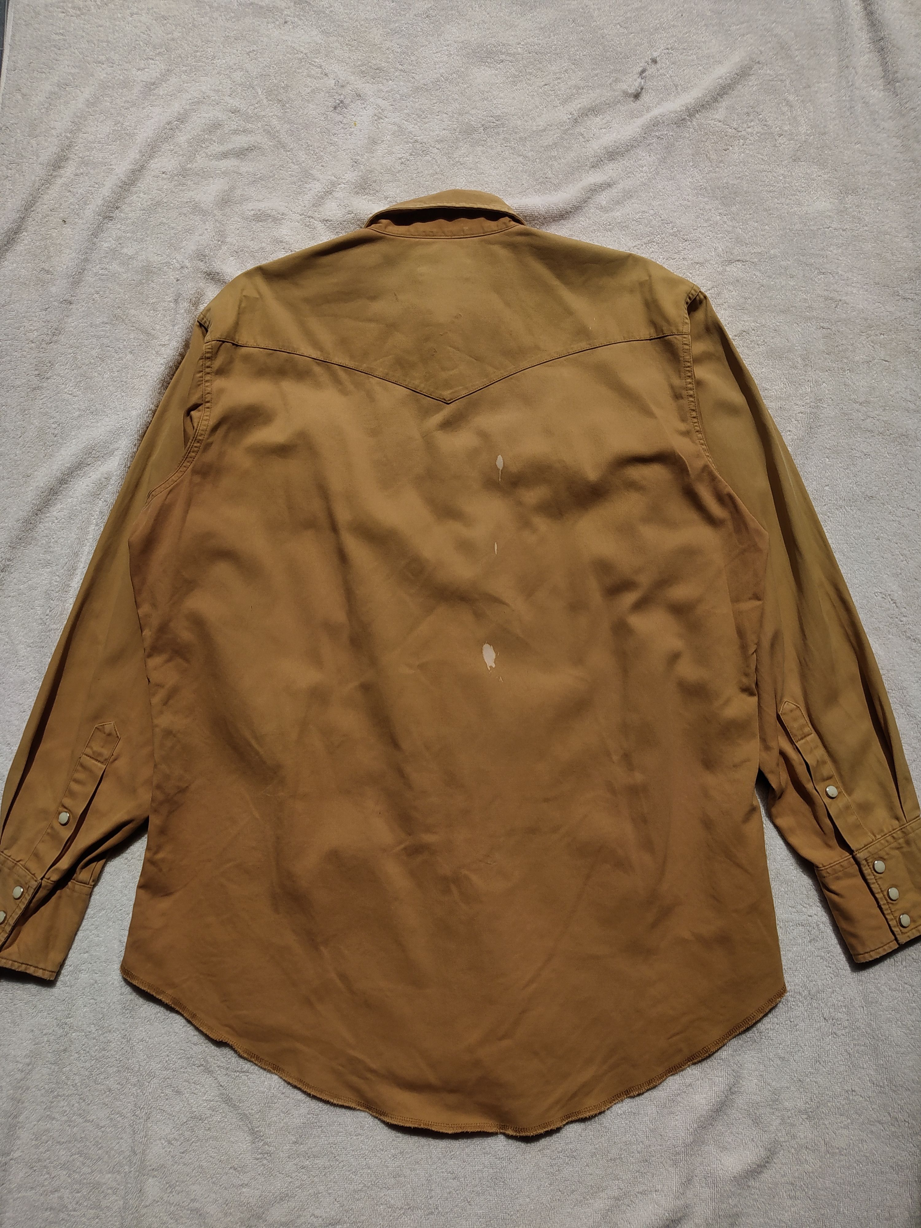 Japanese Brand × Vintage × Wrangler Vintage Wrangler sun faded snap button up Size US L / EU 52-54 / 3 - 4 Thumbnail