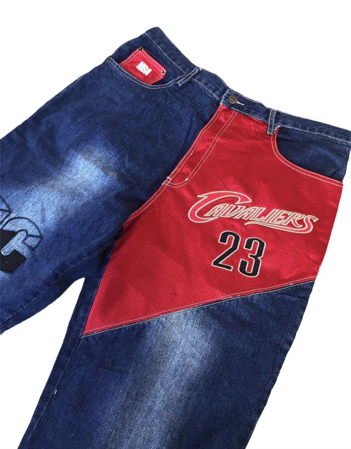 NBA Lebron James Cleveland Cavaliers Denim Jeans Patchwork Size US 38 / EU 54 - 5 Thumbnail