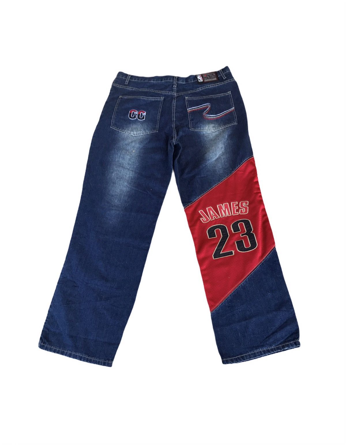 NBA Lebron James Cleveland Cavaliers Denim Jeans Patchwork Size US 38 / EU 54 - 2 Thumbnail