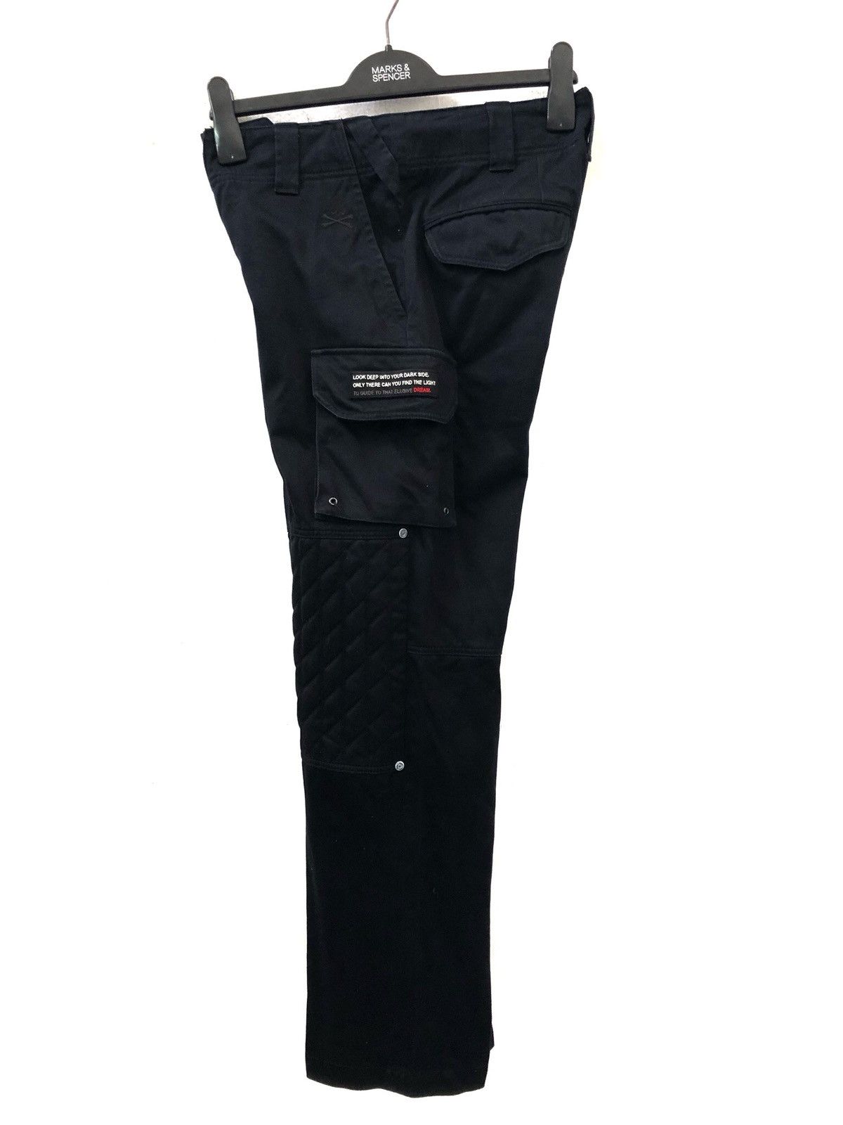 Roen Japan Roen Skull Quilting Knee Baggy Wide Black Cargo Size US 29 - 12 Thumbnail