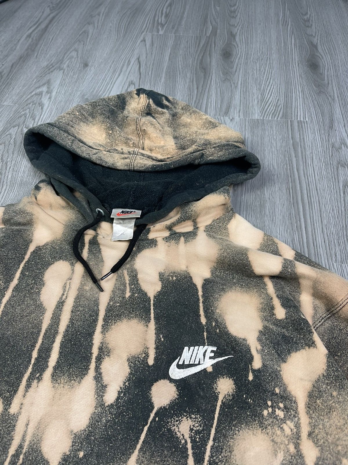 Nike × Vintage 90s Nike Acid wash Hoodies Size US L / EU 52-54 / 3 - 5 Thumbnail