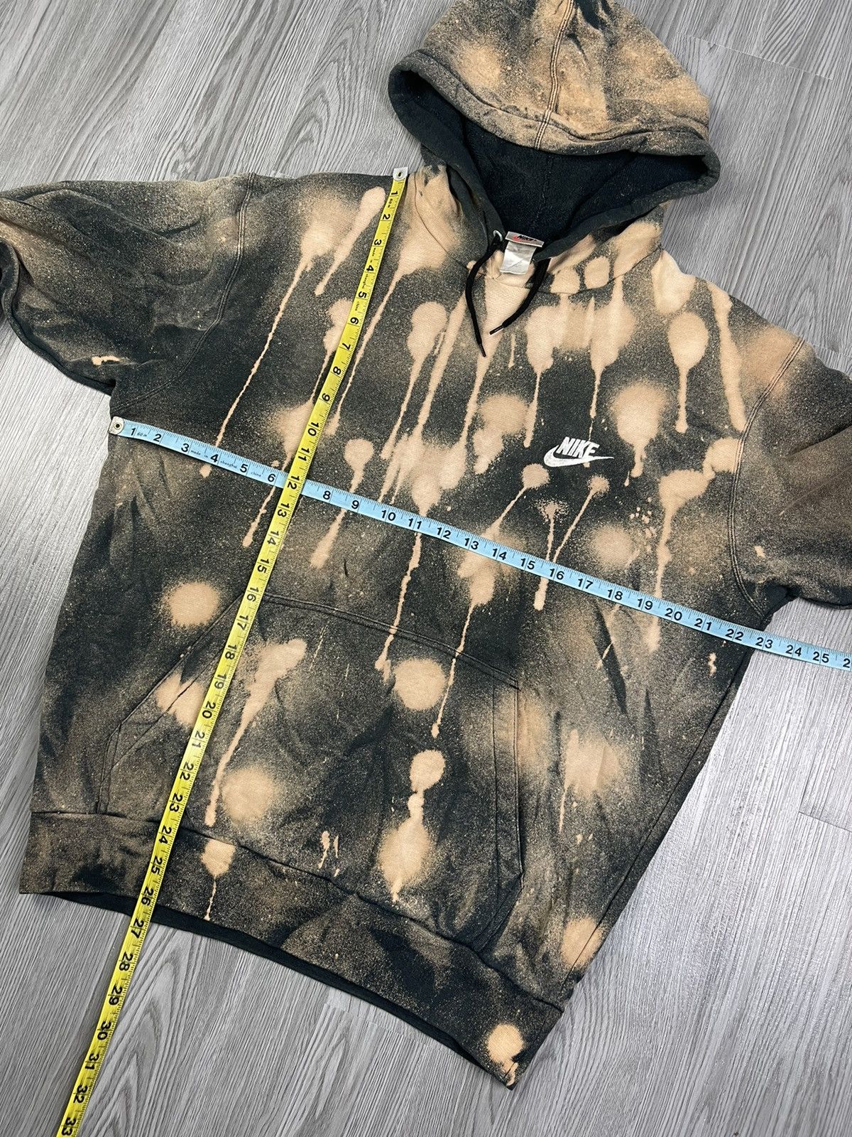 Nike × Vintage 90s Nike Acid wash Hoodies Size US L / EU 52-54 / 3 - 9 Thumbnail
