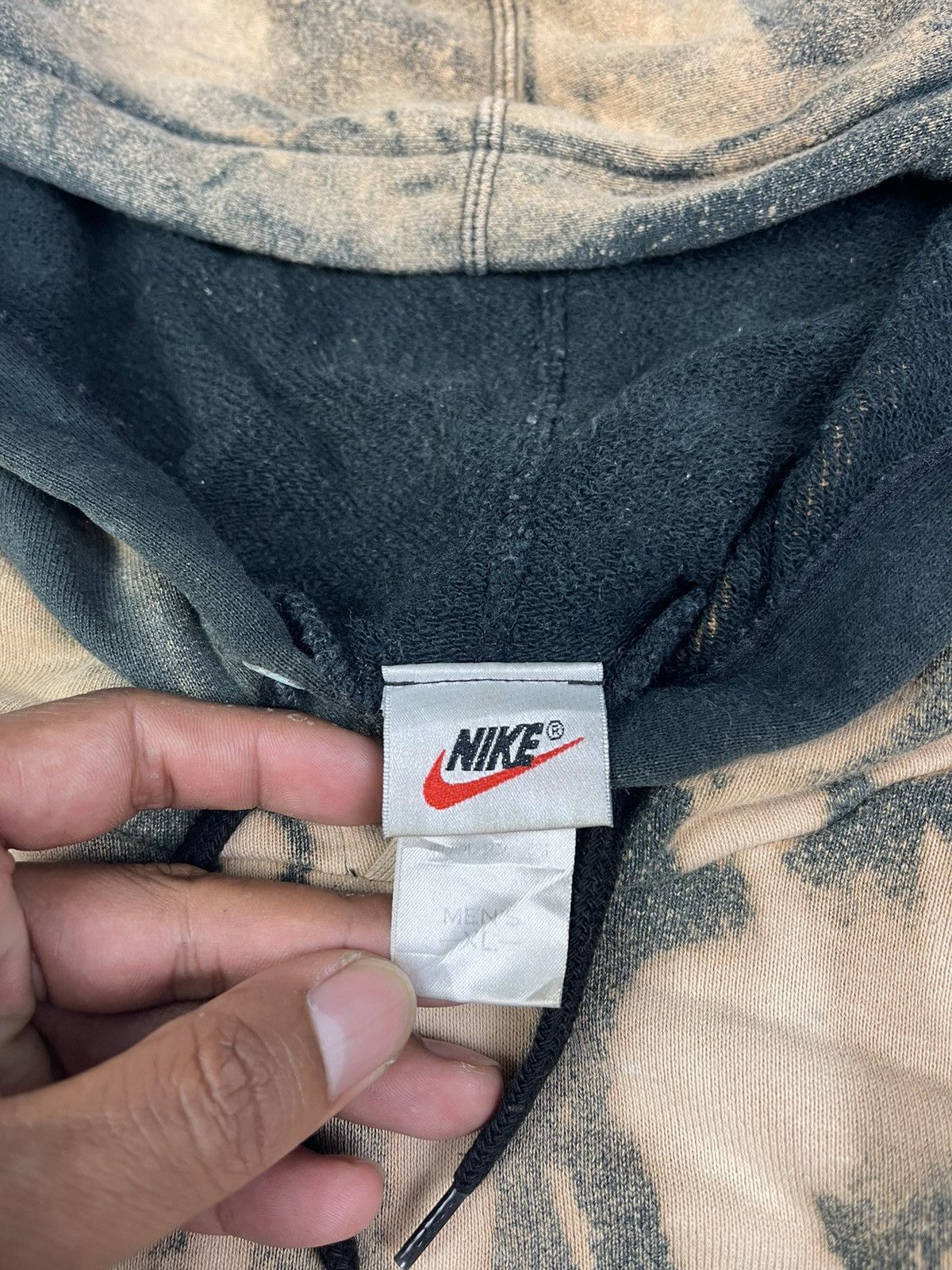 Nike × Vintage 90s Nike Acid wash Hoodies Size US L / EU 52-54 / 3 - 7 Thumbnail
